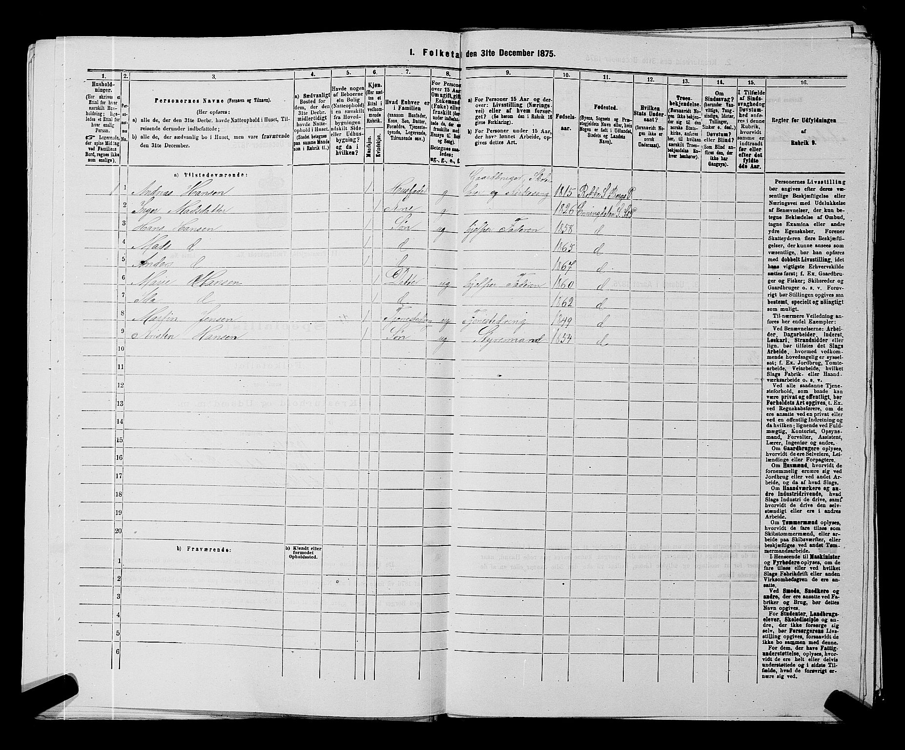 RA, 1875 census for 0117P Idd, 1875, p. 788