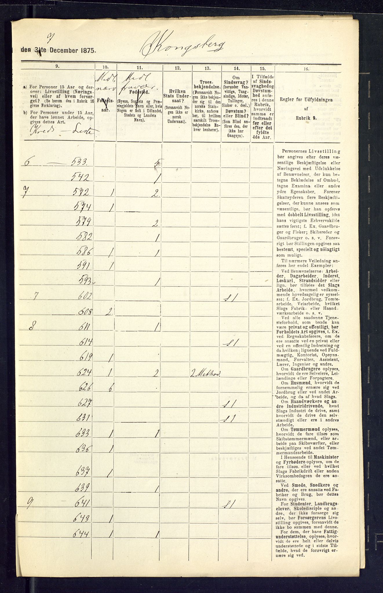 SAKO, 1875 census for 0604B Kongsberg/Kongsberg, 1875, p. 34