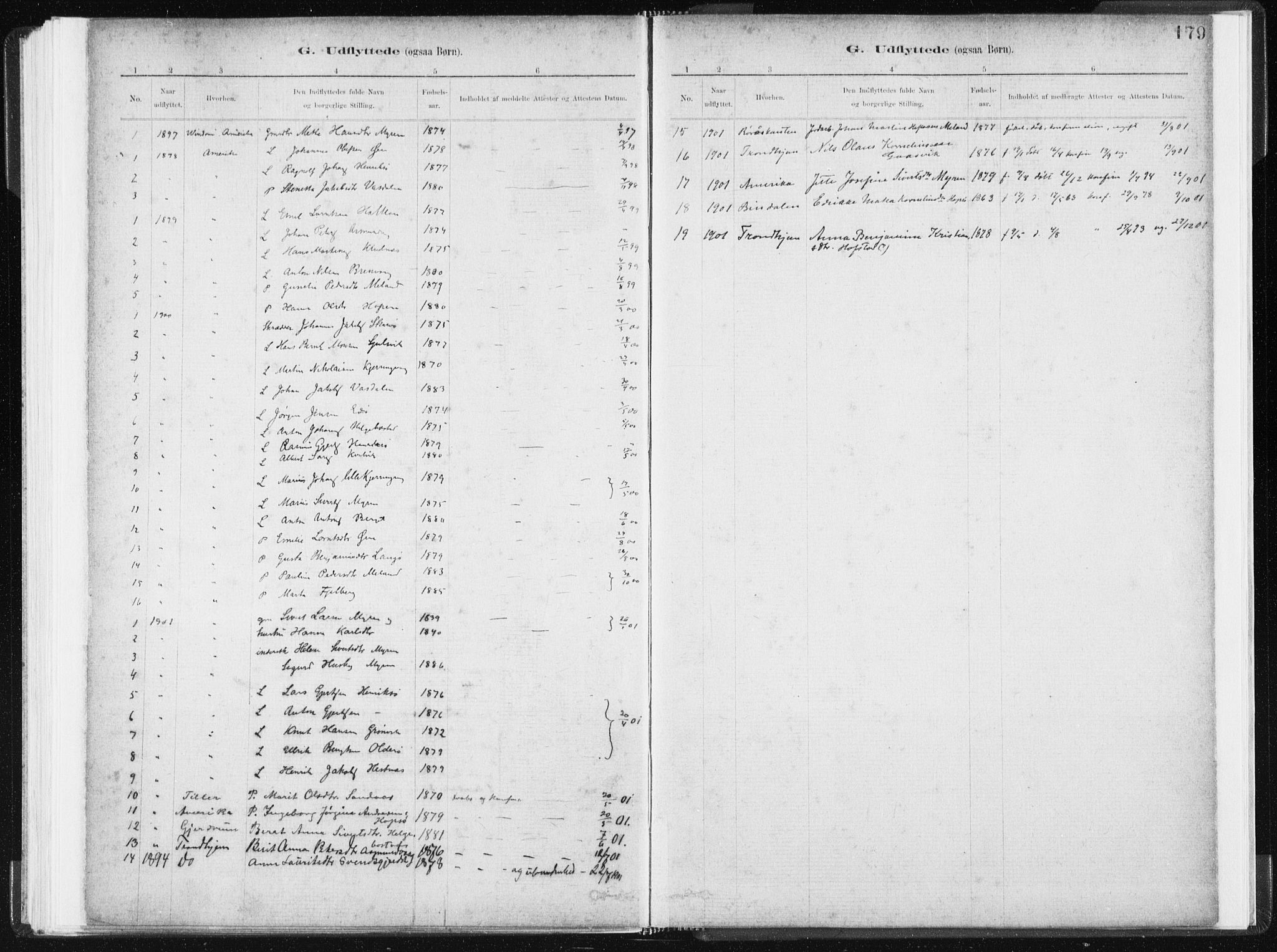 Ministerialprotokoller, klokkerbøker og fødselsregistre - Sør-Trøndelag, SAT/A-1456/634/L0533: Parish register (official) no. 634A09, 1882-1901, p. 179