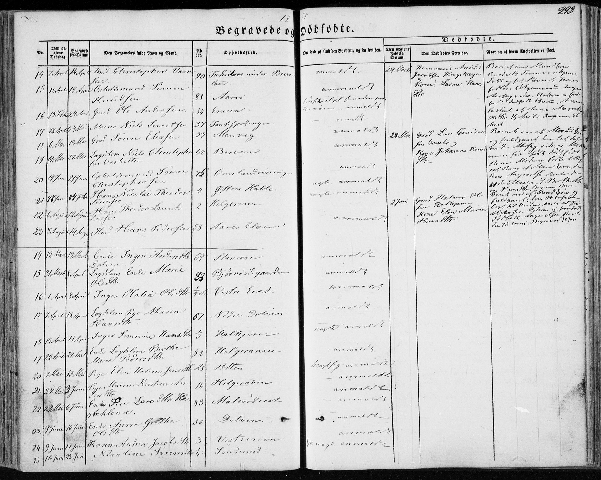 Brunlanes kirkebøker, AV/SAKO-A-342/F/Fa/L0004: Parish register (official) no. I 4, 1846-1862, p. 293