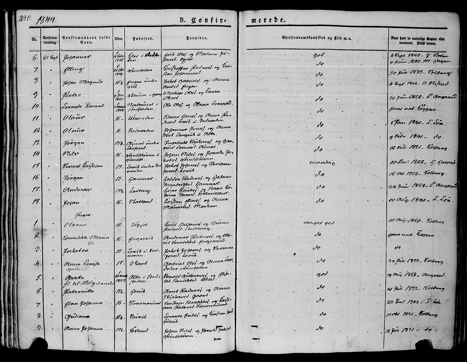 Ministerialprotokoller, klokkerbøker og fødselsregistre - Nord-Trøndelag, SAT/A-1458/773/L0614: Parish register (official) no. 773A05, 1831-1856, p. 235