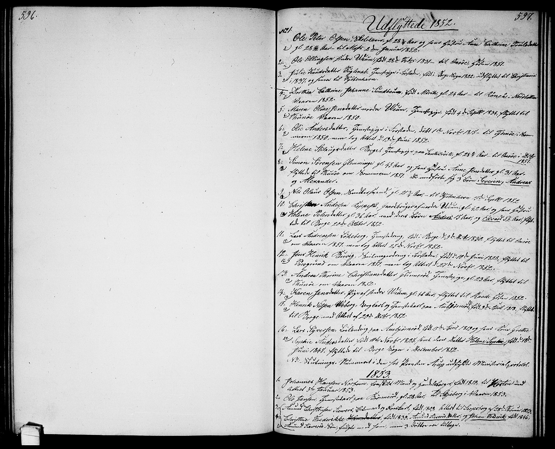 Glemmen prestekontor Kirkebøker, SAO/A-10908/G/Ga/L0003: Parish register (copy) no. 3, 1852-1866, p. 596-597