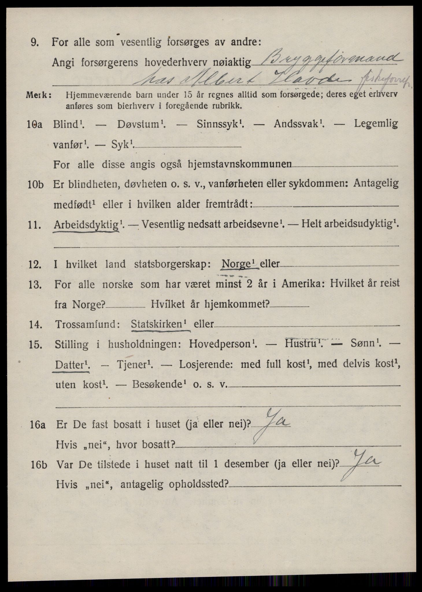 SAT, 1920 census for Borgund, 1920, p. 10323