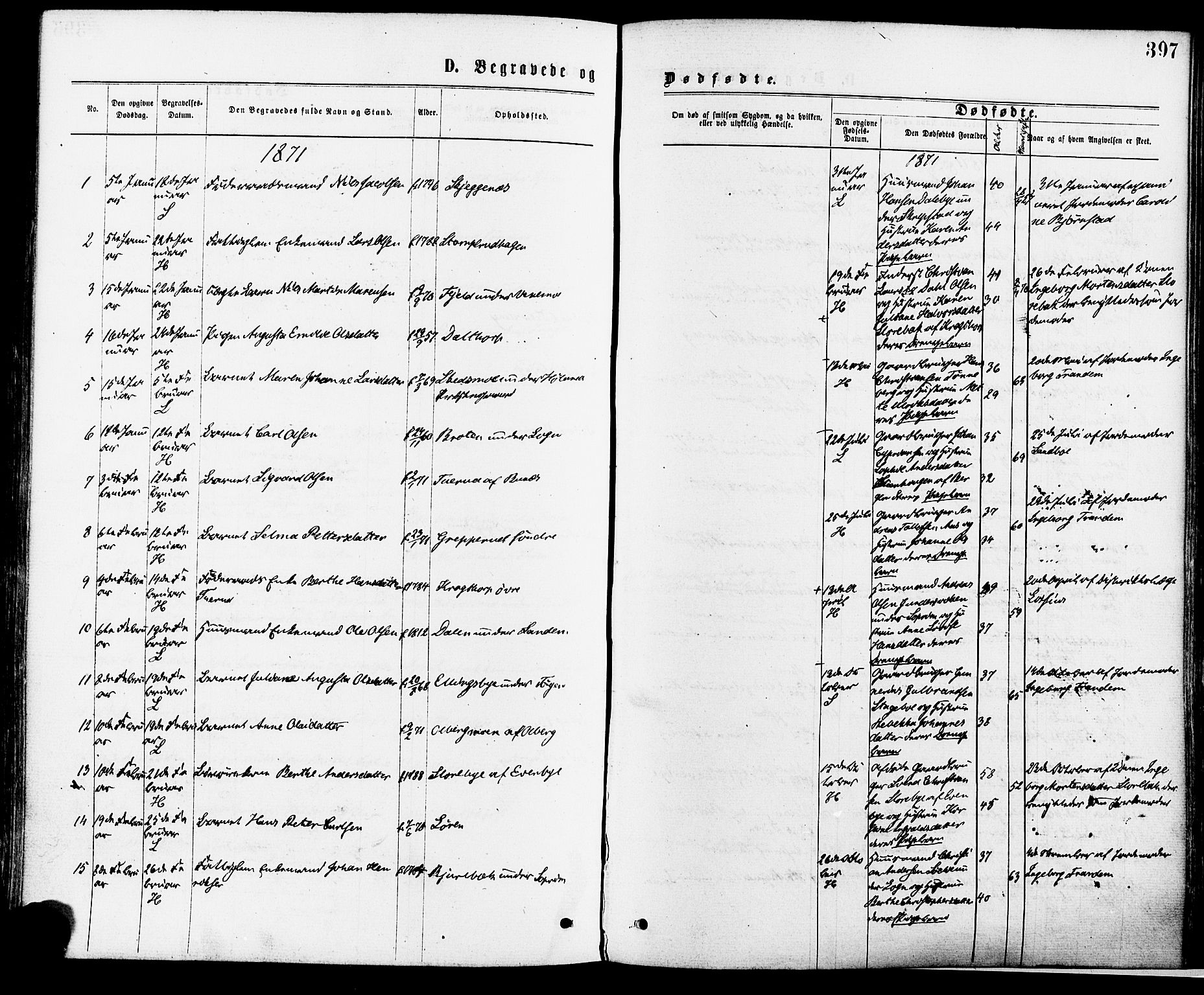 Høland prestekontor Kirkebøker, SAO/A-10346a/F/Fa/L0012.a: Parish register (official) no. I 12A, 1869-1879, p. 397