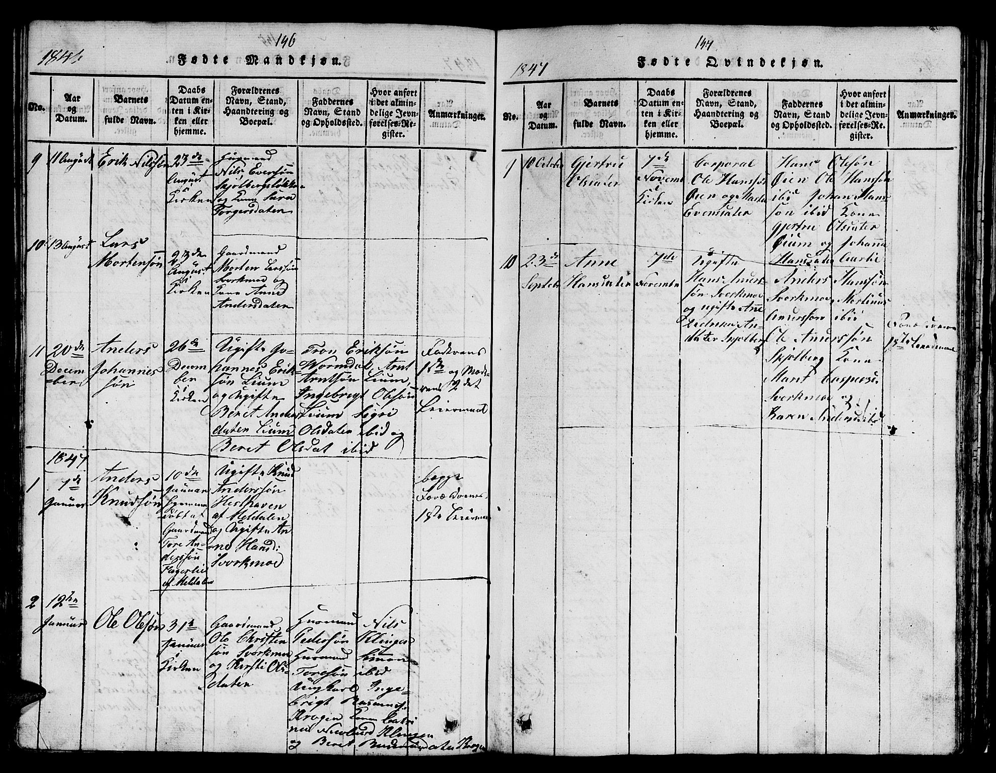 Ministerialprotokoller, klokkerbøker og fødselsregistre - Sør-Trøndelag, SAT/A-1456/671/L0842: Parish register (copy) no. 671C01, 1816-1867, p. 146-147