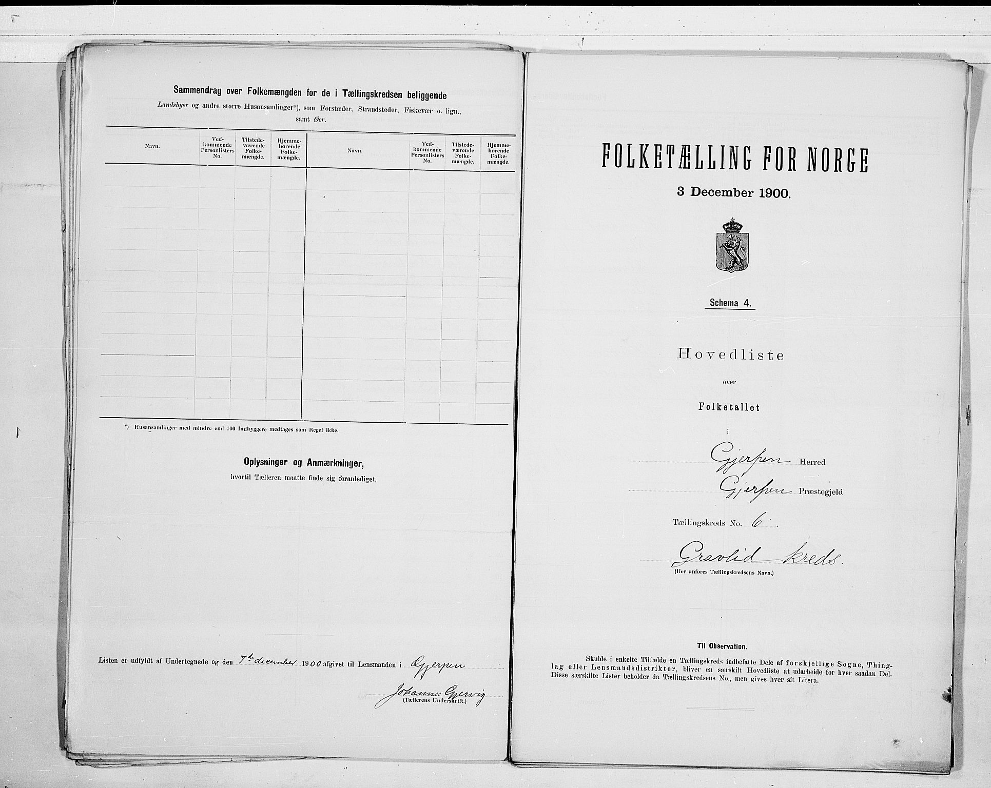 SAKO, 1900 census for Gjerpen, 1900, p. 18