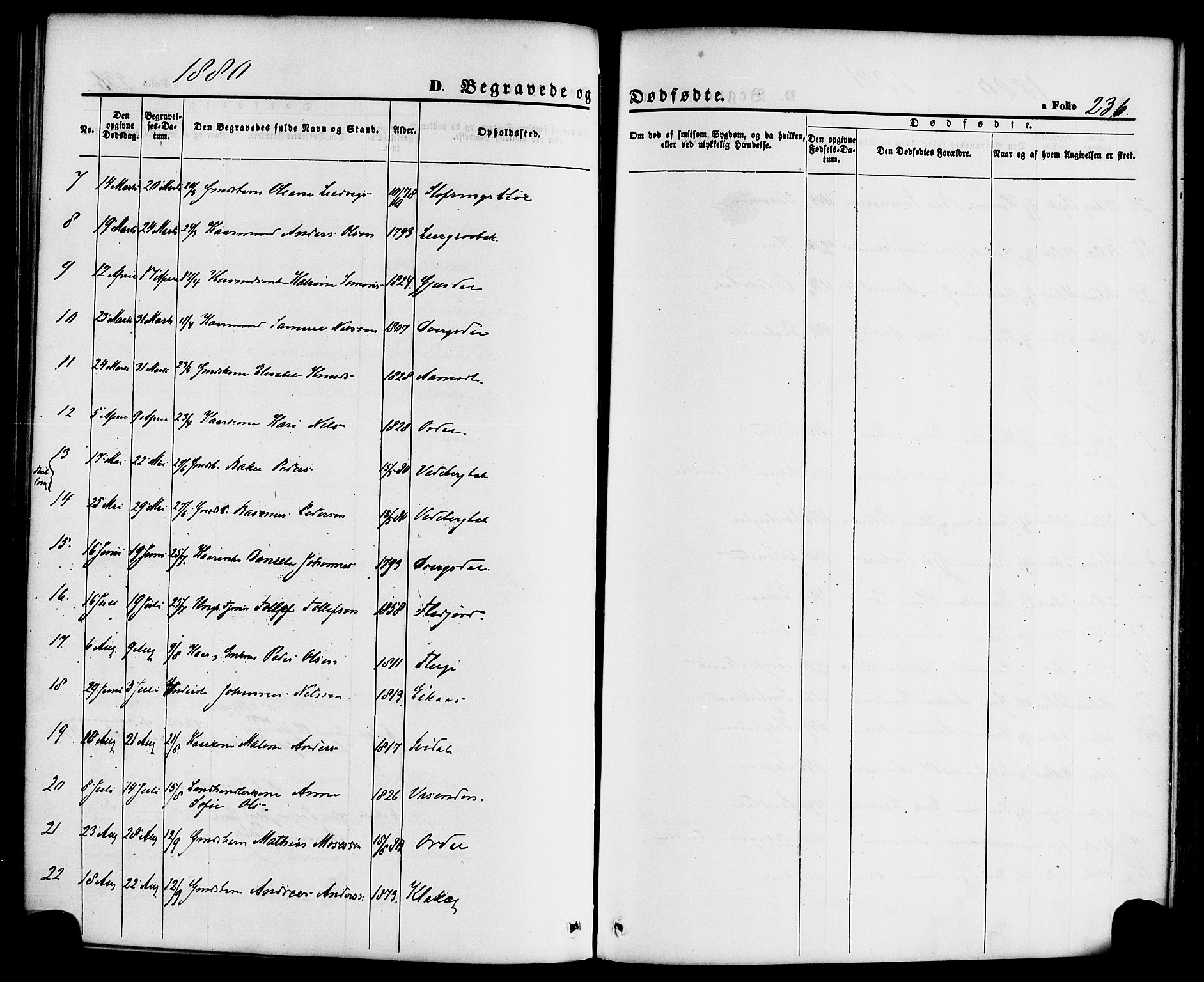 Jølster sokneprestembete, SAB/A-80701/H/Haa/Haaa/L0011: Parish register (official) no. A 11, 1866-1881, p. 236