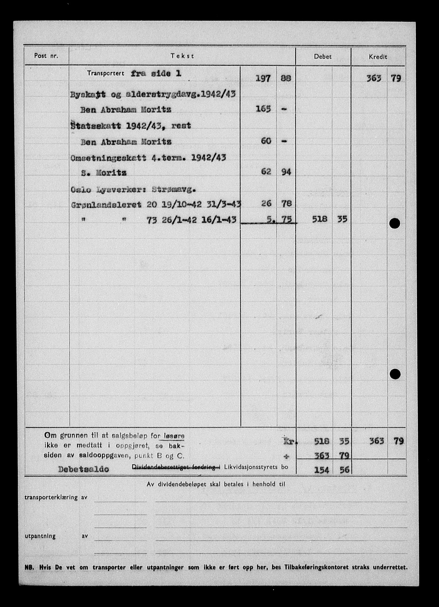 Justisdepartementet, Tilbakeføringskontoret for inndratte formuer, AV/RA-S-1564/H/Hc/Hcc/L0966: --, 1945-1947, p. 80