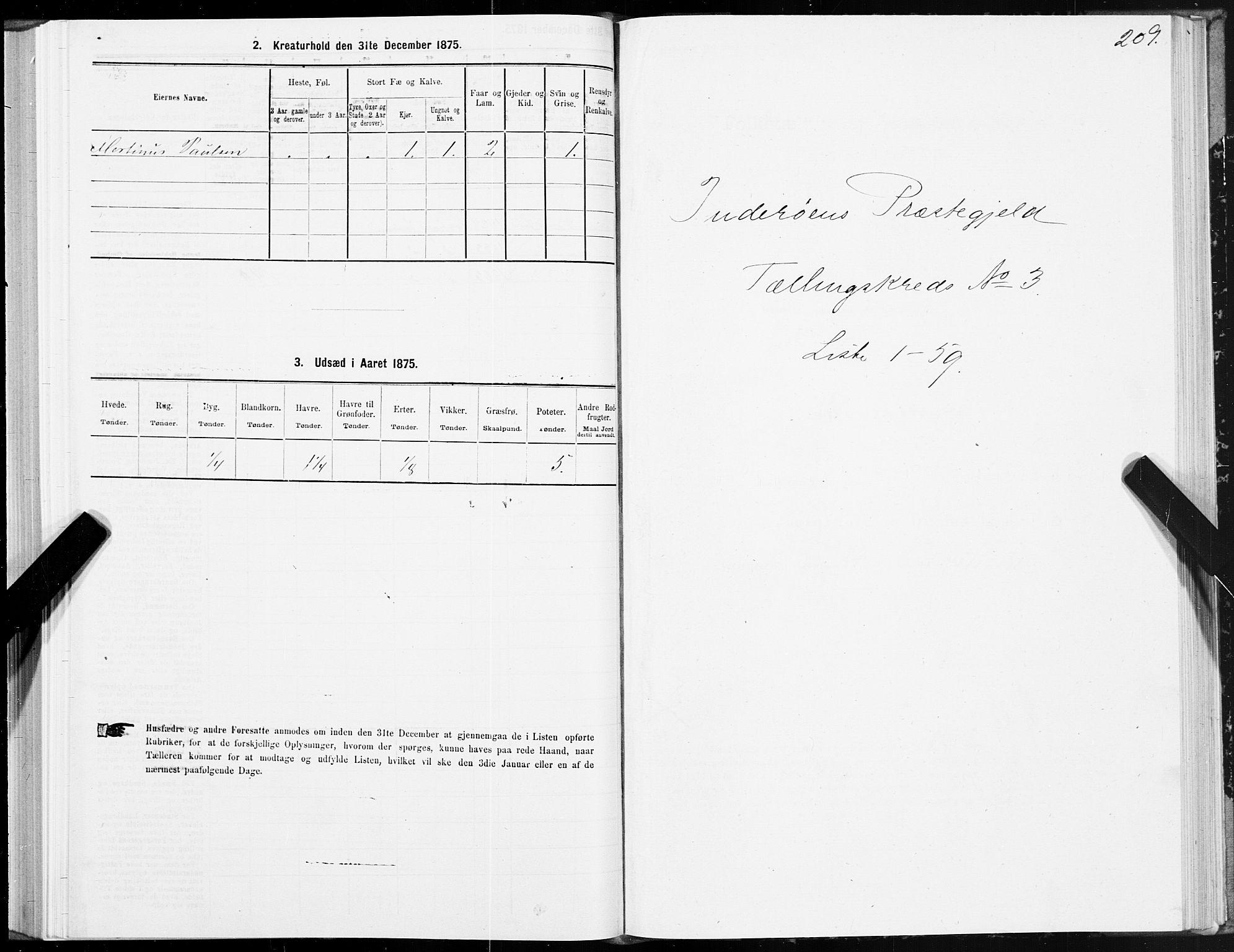 SAT, 1875 census for 1729P Inderøy, 1875, p. 2209