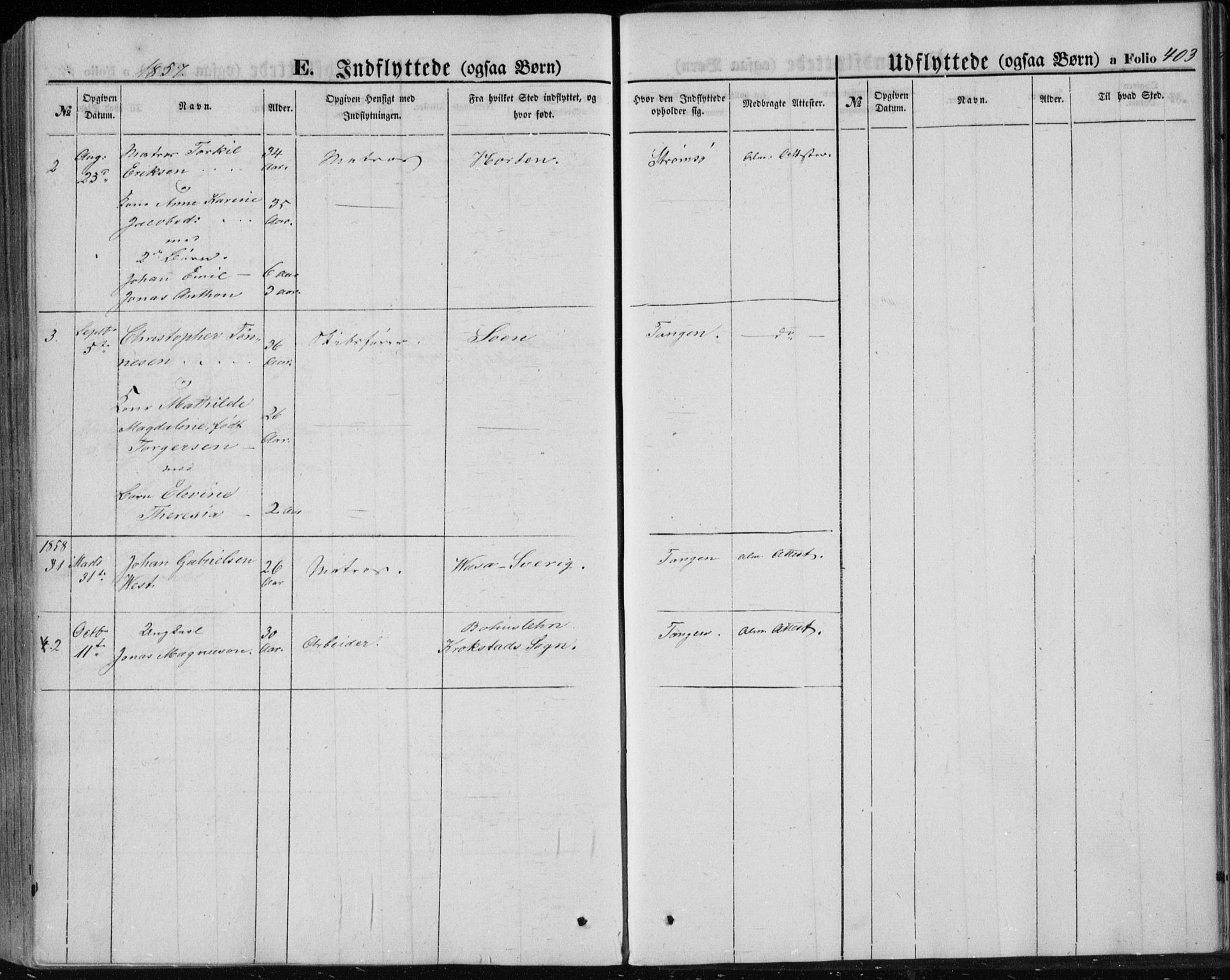 Strømsø kirkebøker, SAKO/A-246/F/Fa/L0014: Parish register (official) no. I 14, 1848-1858, p. 403