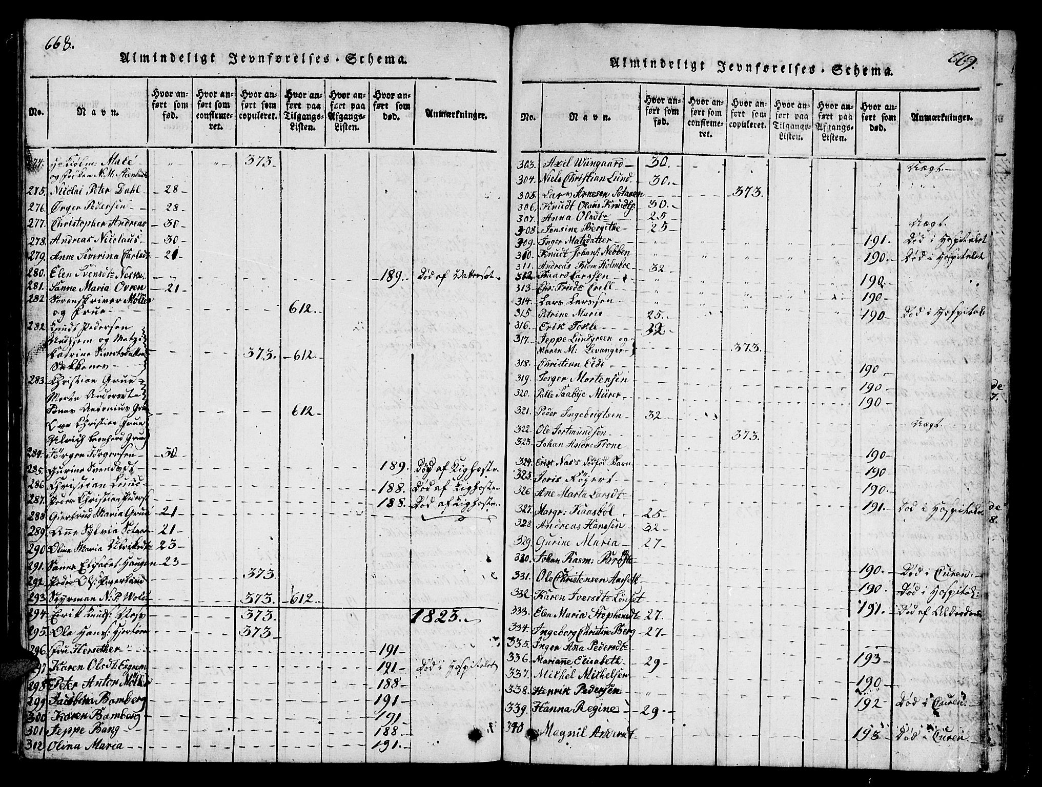 Ministerialprotokoller, klokkerbøker og fødselsregistre - Møre og Romsdal, SAT/A-1454/558/L0700: Parish register (copy) no. 558C01, 1818-1868, p. 668-669