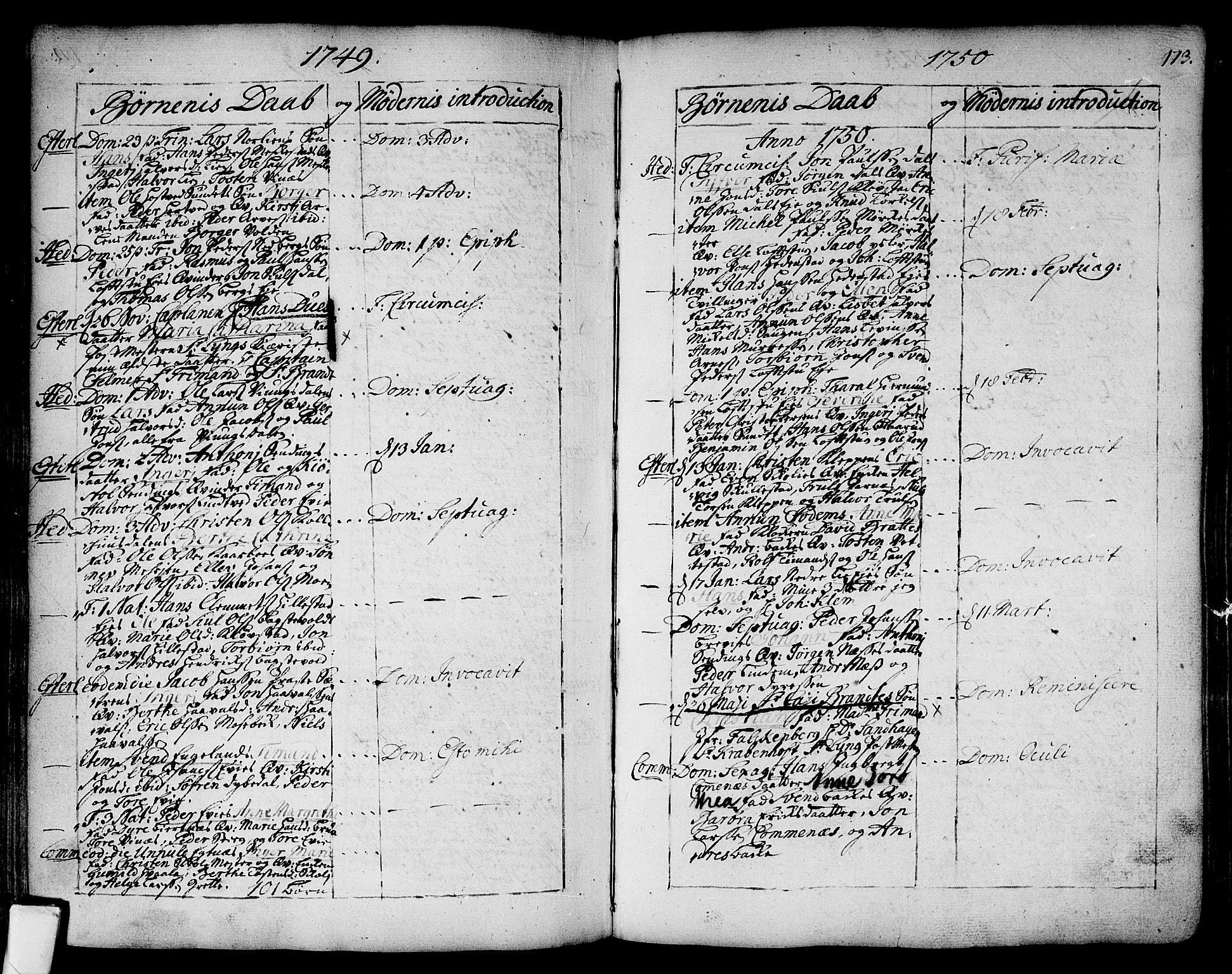 Sandsvær kirkebøker, AV/SAKO-A-244/F/Fa/L0002a: Parish register (official) no. I 2, 1725-1809, p. 173