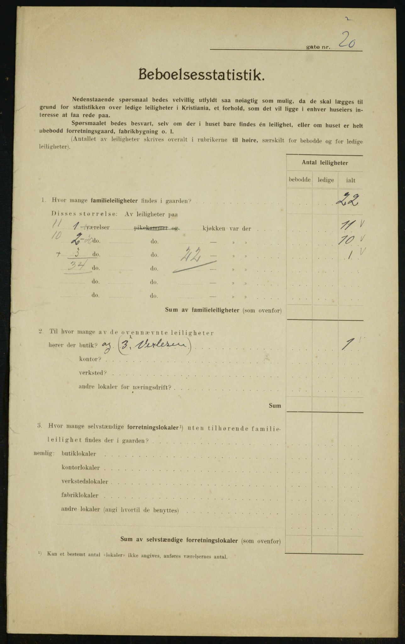 OBA, Municipal Census 1910 for Kristiania, 1910, p. 7733