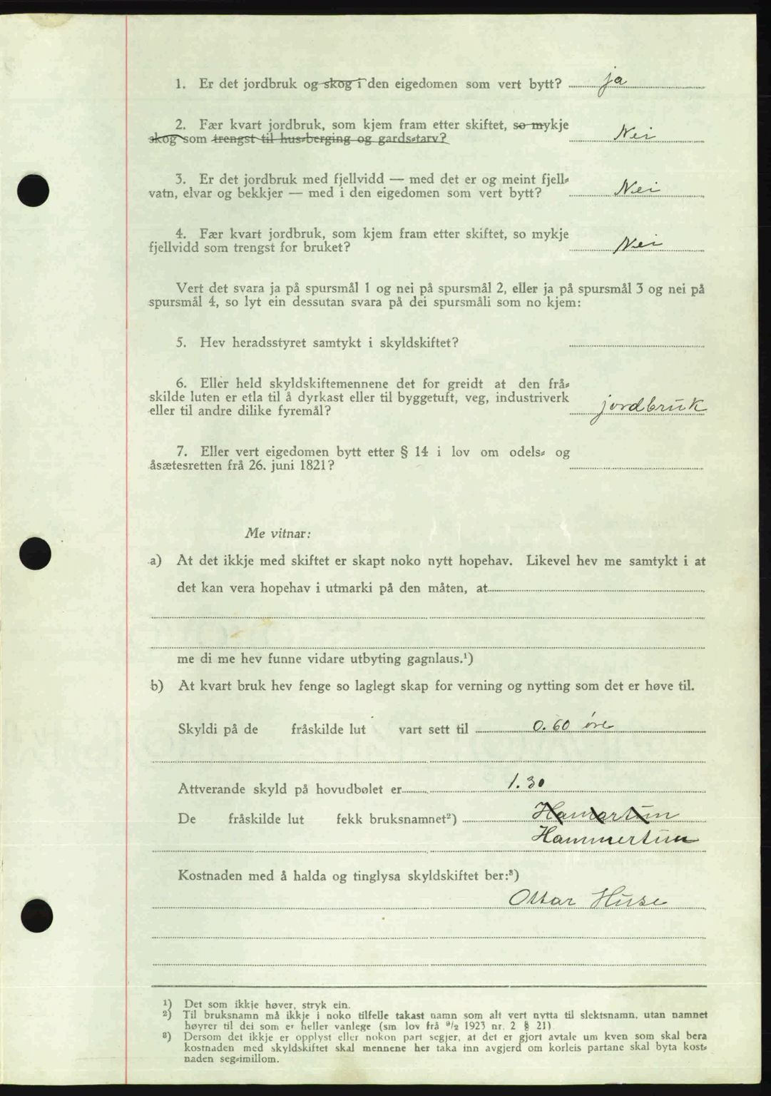 Romsdal sorenskriveri, AV/SAT-A-4149/1/2/2C: Mortgage book no. A20, 1946-1946, Diary no: : 1899/1946