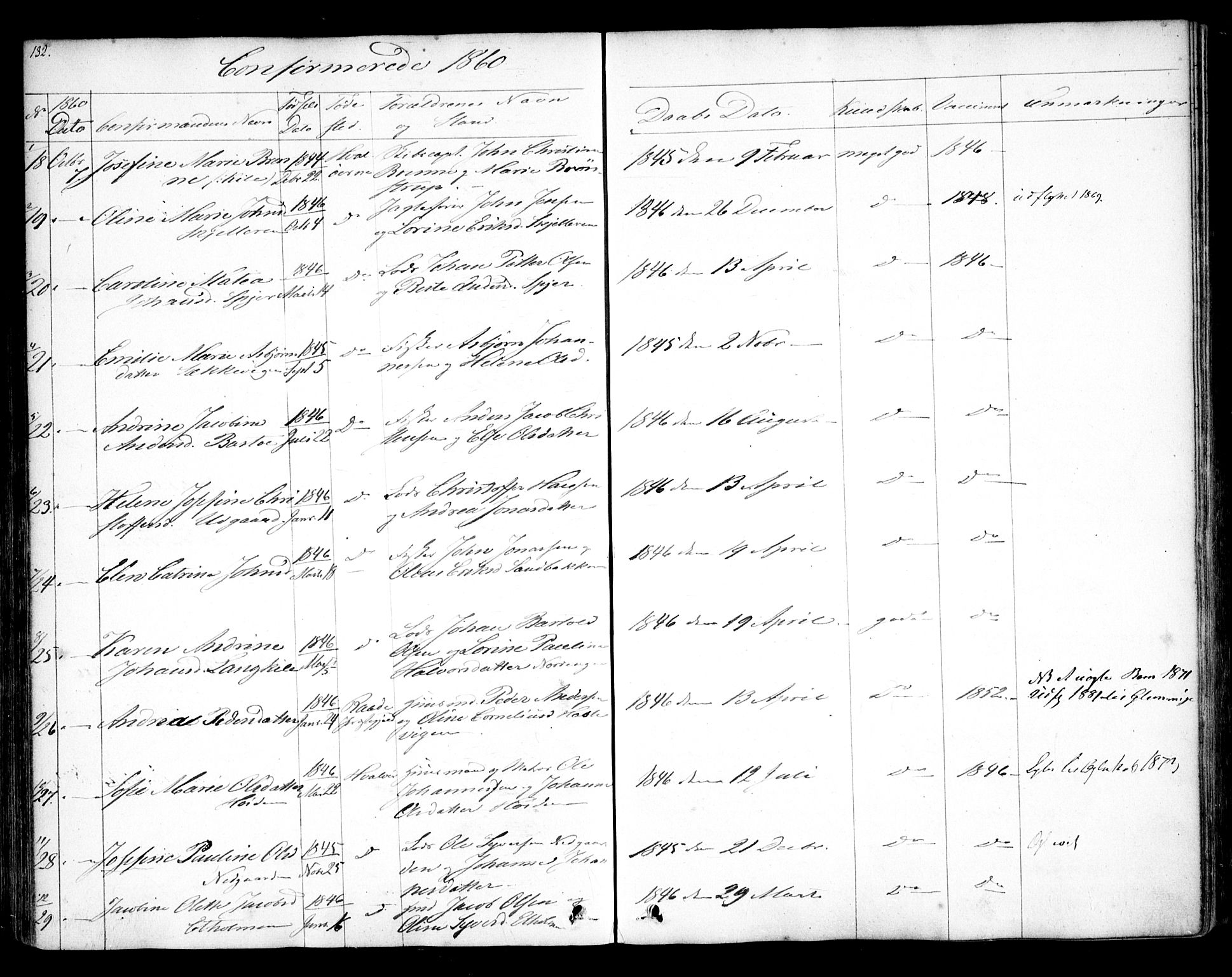 Hvaler prestekontor Kirkebøker, SAO/A-2001/F/Fa/L0006: Parish register (official) no. I 6, 1846-1863, p. 132