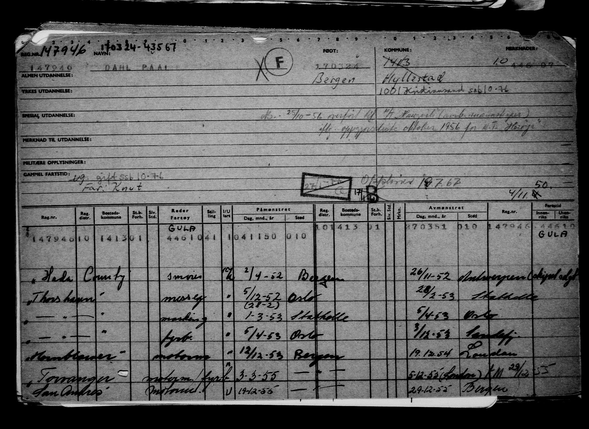 Direktoratet for sjømenn, AV/RA-S-3545/G/Gb/L0229: Hovedkort, 1924, p. 46