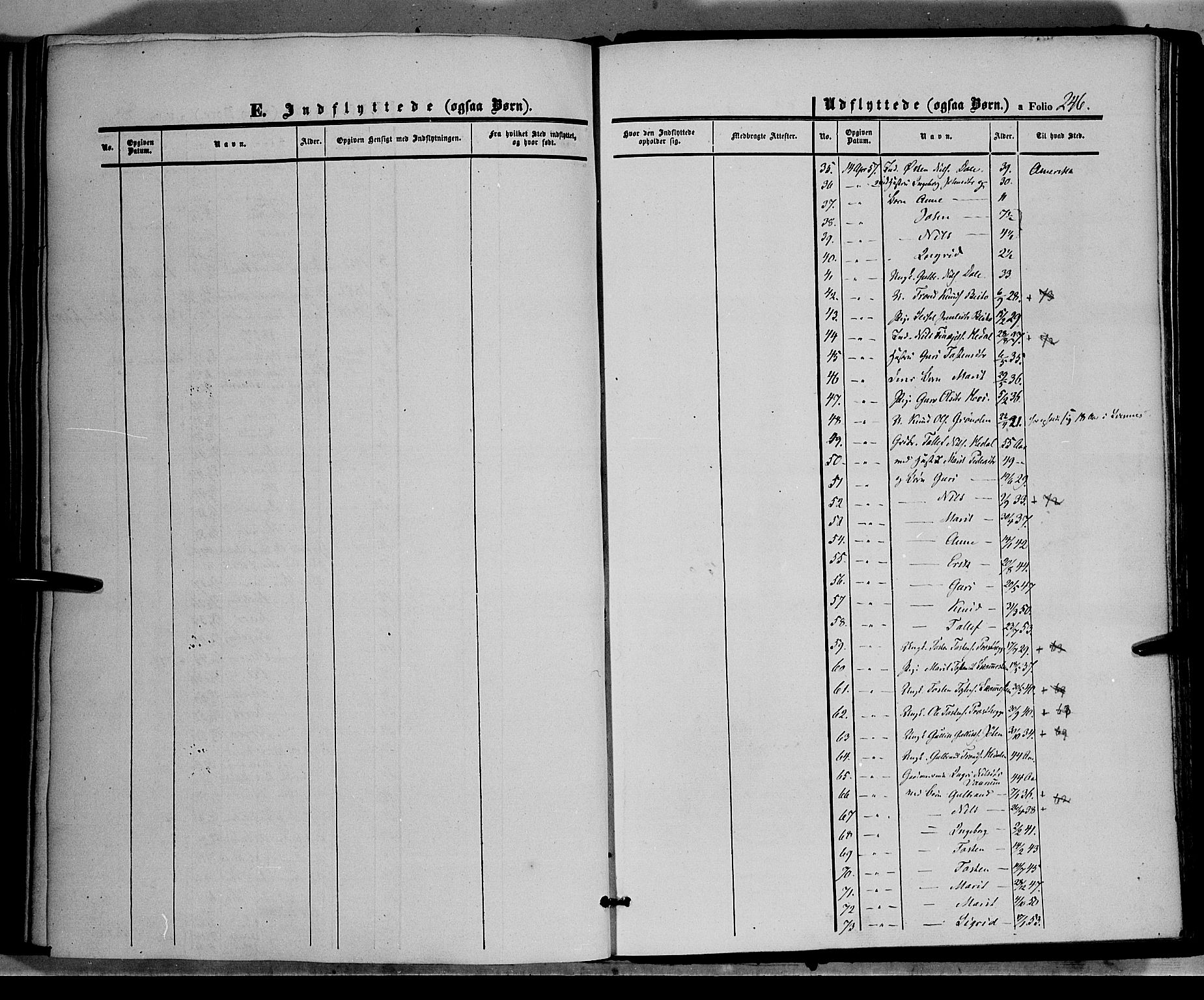 Øystre Slidre prestekontor, SAH/PREST-138/H/Ha/Haa/L0001: Parish register (official) no. 1, 1849-1874, p. 245