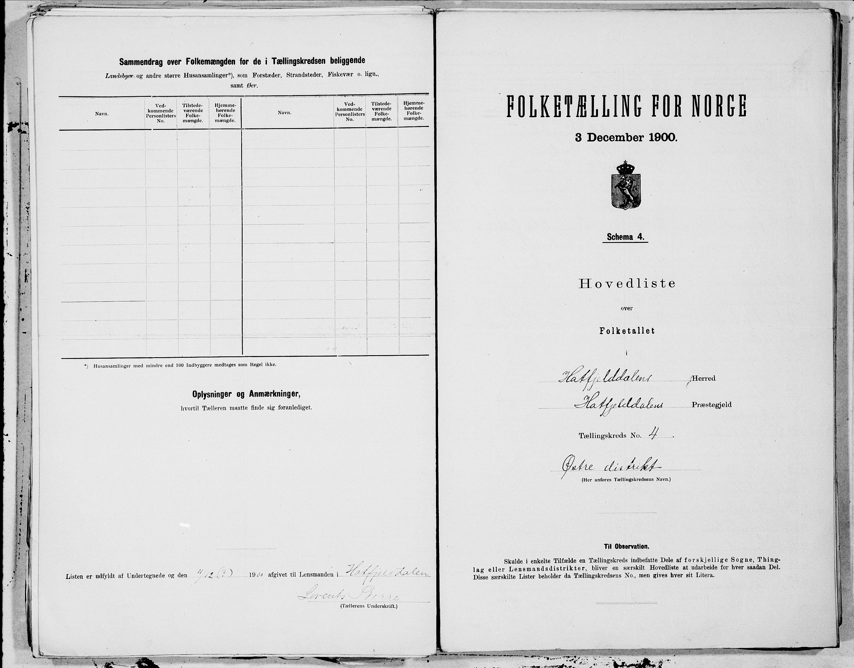 SAT, 1900 census for Hattfjelldal, 1900, p. 8