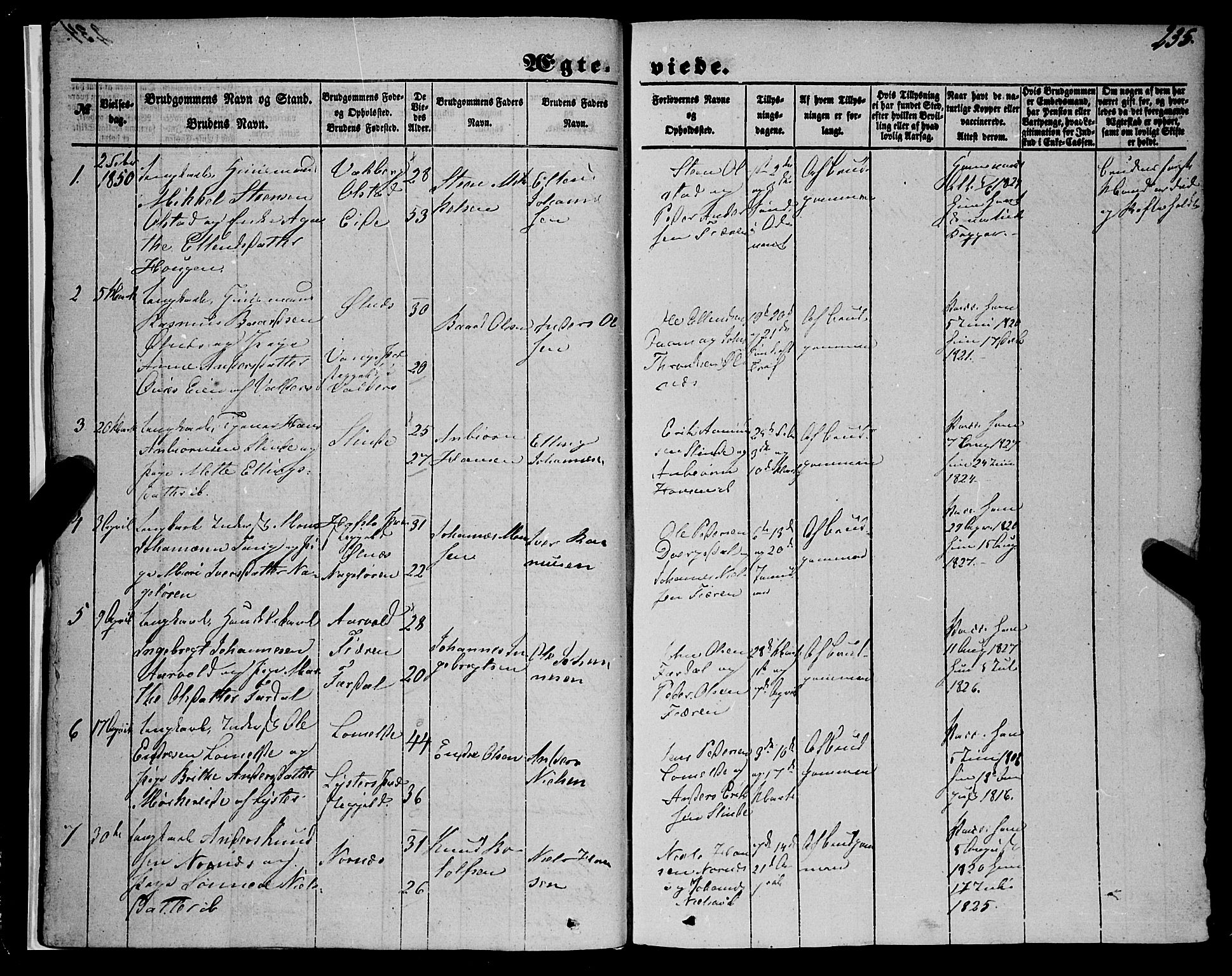 Sogndal sokneprestembete, SAB/A-81301/H/Haa/Haaa/L0012II: Parish register (official) no. A 12II, 1847-1877, p. 235