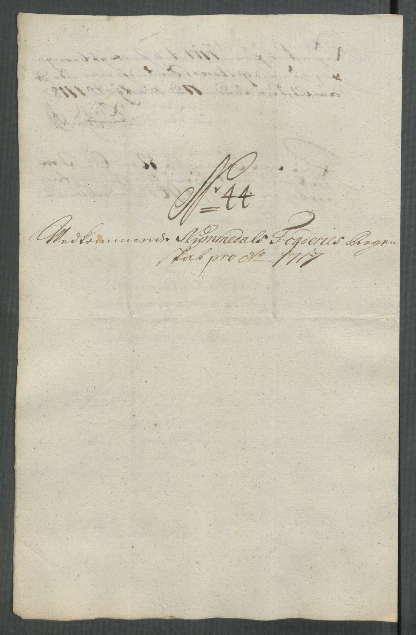 Rentekammeret inntil 1814, Reviderte regnskaper, Fogderegnskap, AV/RA-EA-4092/R64/L4438: Fogderegnskap Namdal, 1717, p. 260