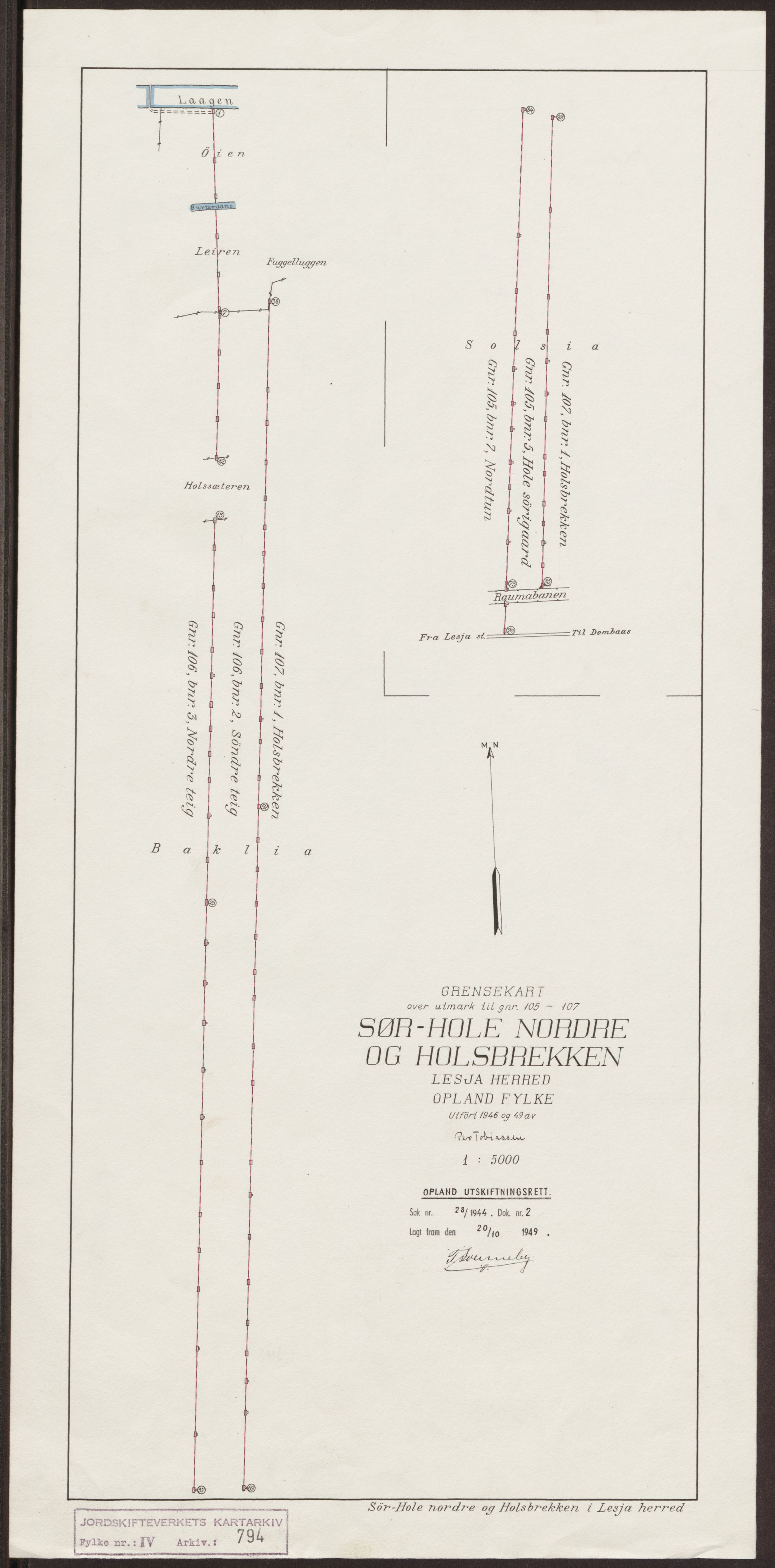 Jordskifteverkets kartarkiv, AV/RA-S-3929/T, 1859-1988, p. 1011