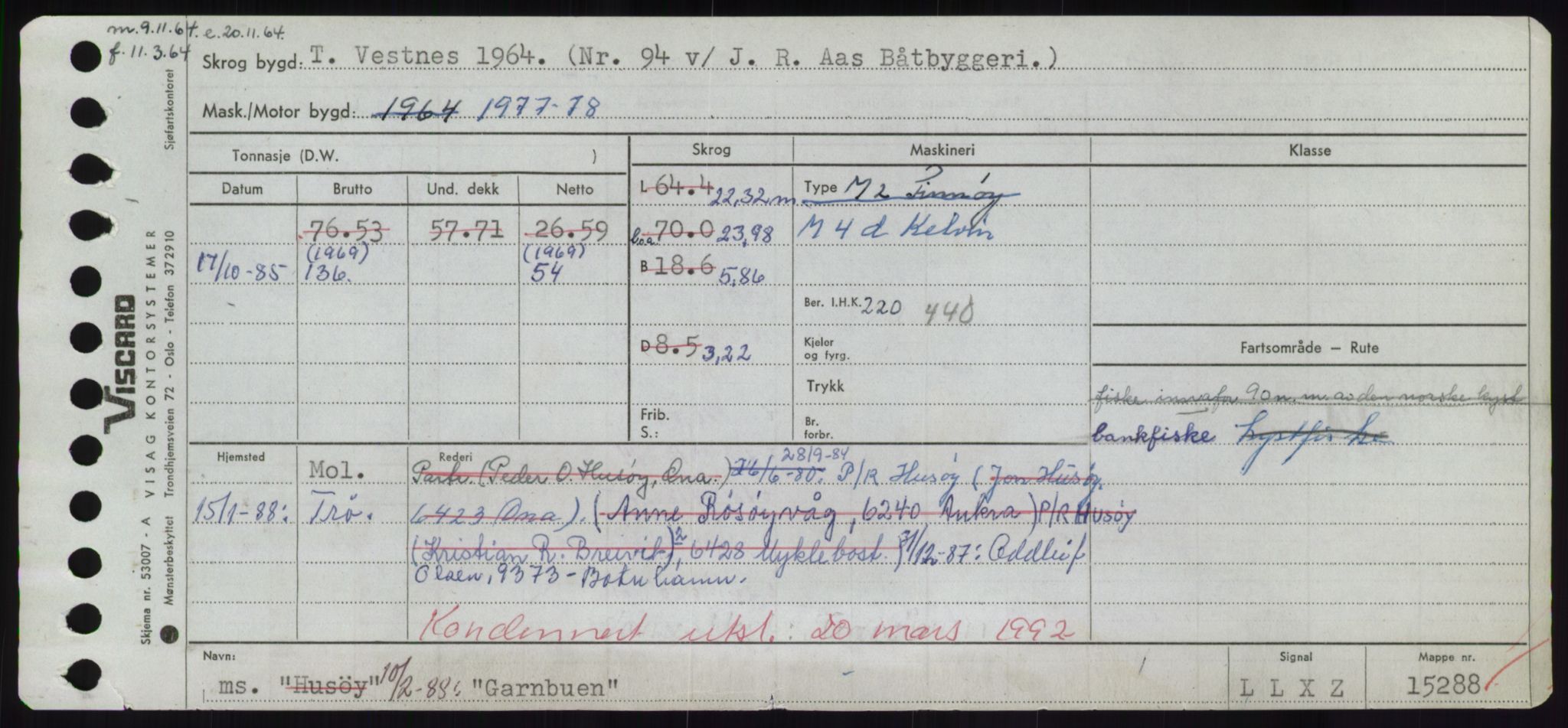 Sjøfartsdirektoratet med forløpere, Skipsmålingen, AV/RA-S-1627/H/Hd/L0012: Fartøy, G-Glø, p. 87