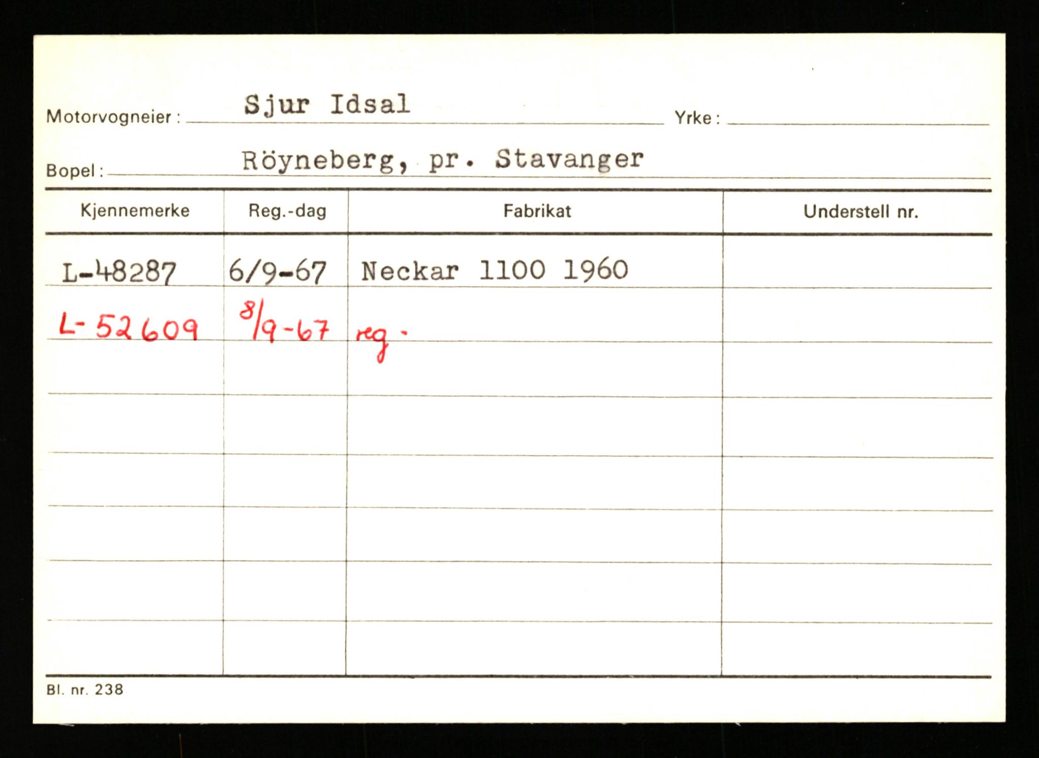 Stavanger trafikkstasjon, AV/SAST-A-101942/0/G/L0006: Registreringsnummer: 34250 - 49007, 1930-1971, p. 3324