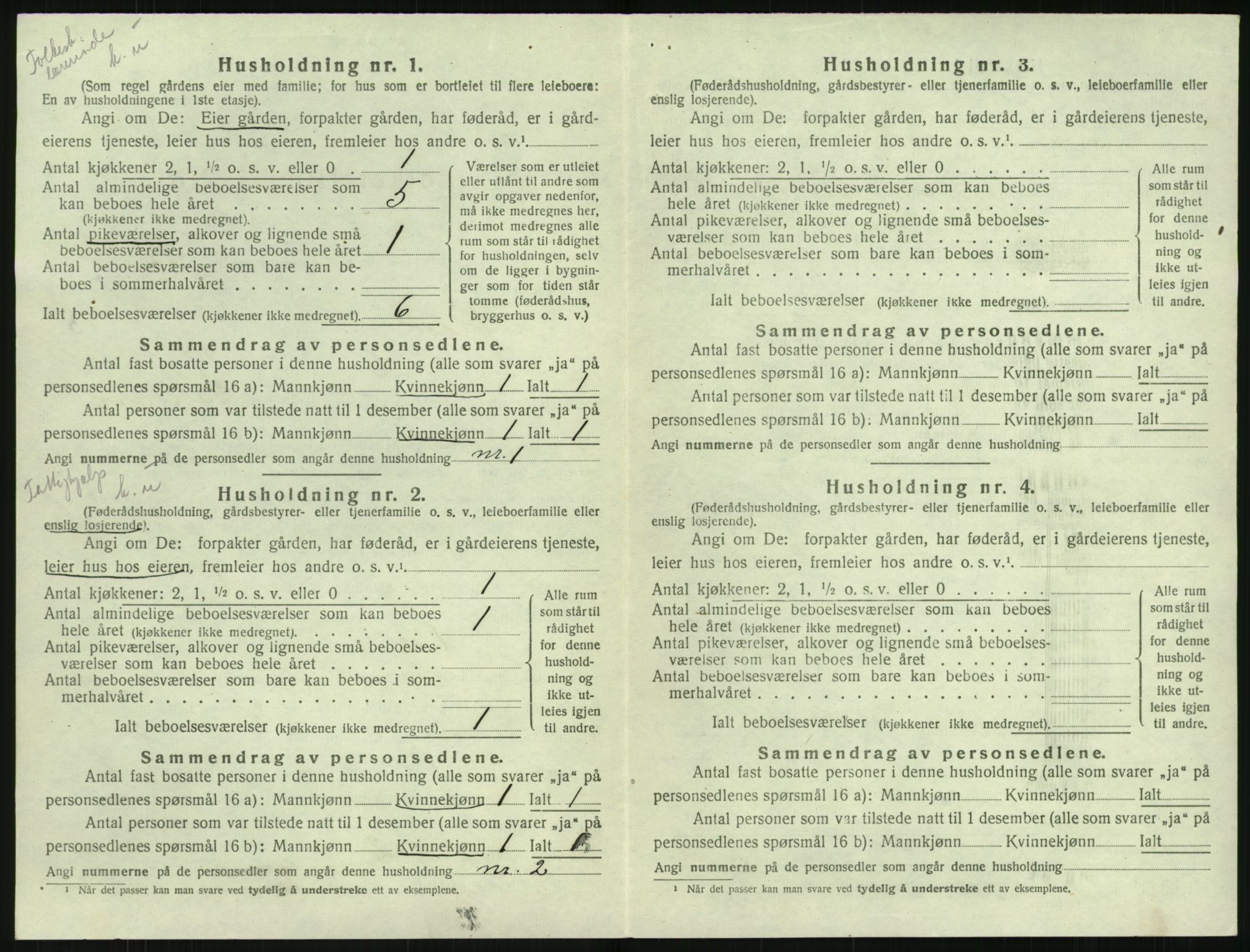 SAK, 1920 census for Hisøy, 1920, p. 911