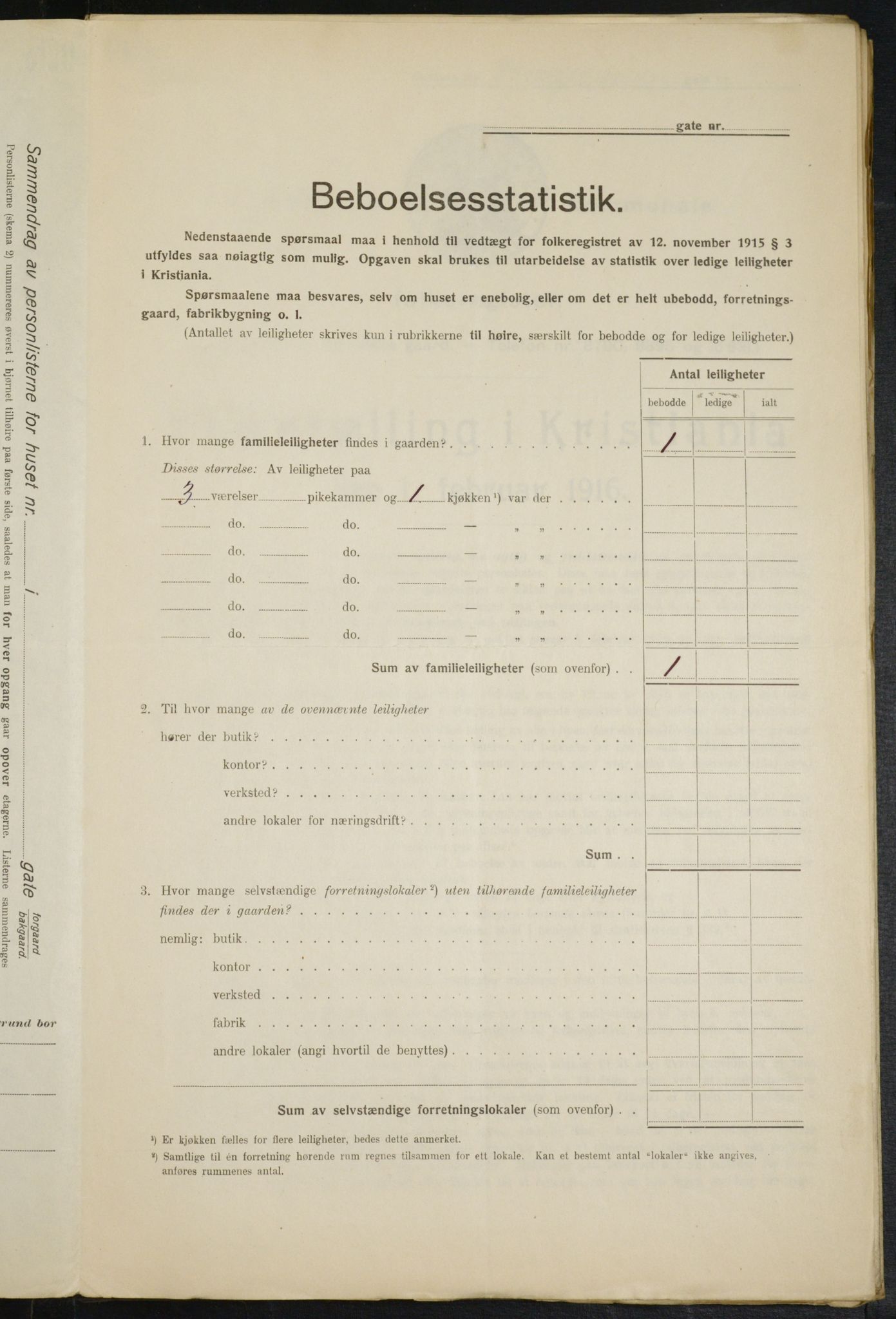 OBA, Municipal Census 1916 for Kristiania, 1916, p. 18979