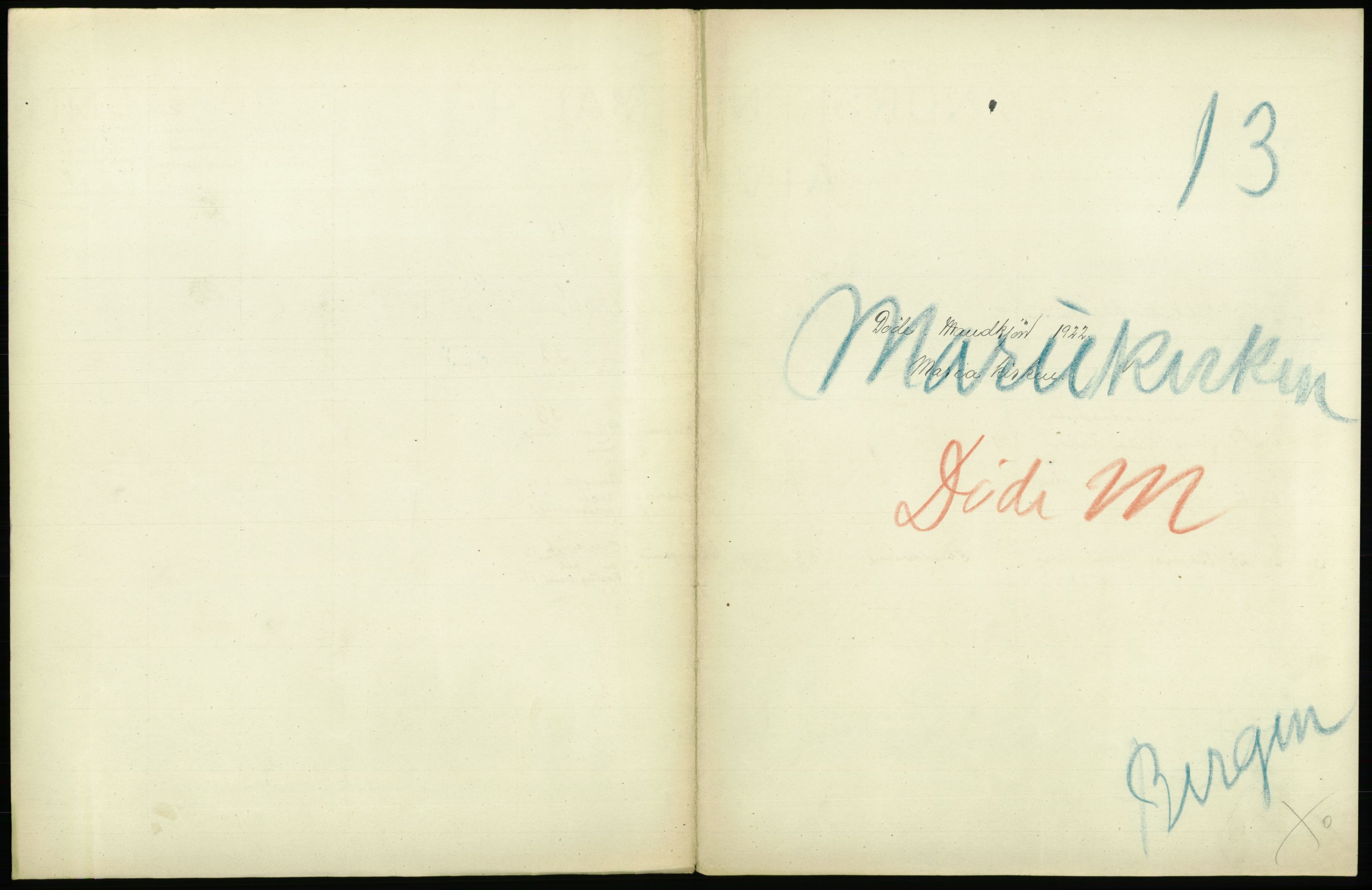 Statistisk sentralbyrå, Sosiodemografiske emner, Befolkning, AV/RA-S-2228/D/Df/Dfc/Dfcb/L0030: Bergen: Gifte, døde, dødfødte., 1922, p. 567