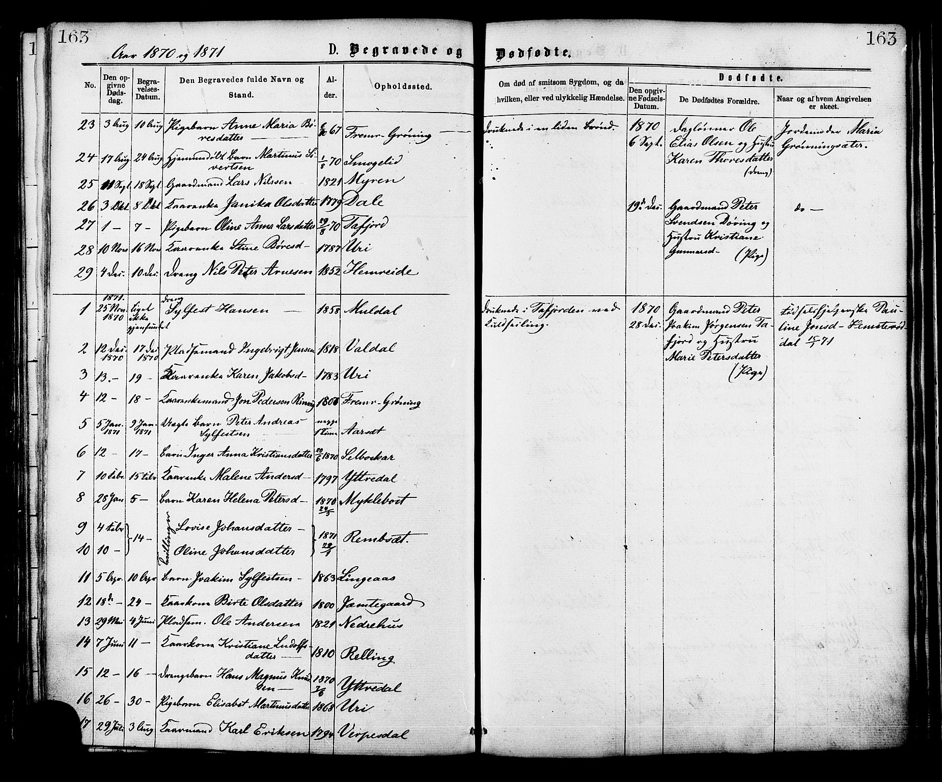 Ministerialprotokoller, klokkerbøker og fødselsregistre - Møre og Romsdal, AV/SAT-A-1454/519/L0254: Parish register (official) no. 519A13, 1868-1883, p. 163