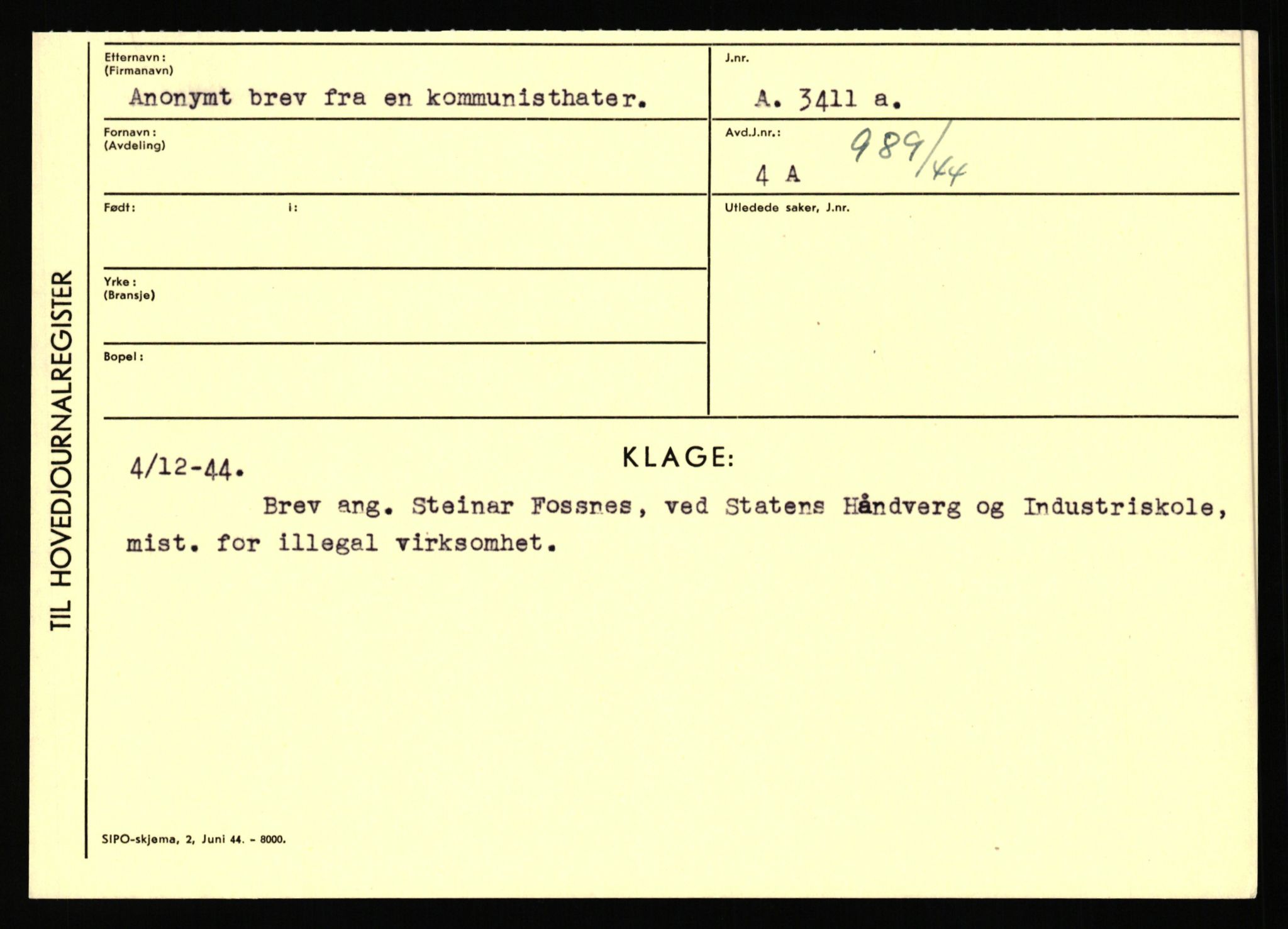 Statspolitiet - Hovedkontoret / Osloavdelingen, AV/RA-S-1329/C/Ca/L0001: Aabakken - Armann, 1943-1945, p. 4426