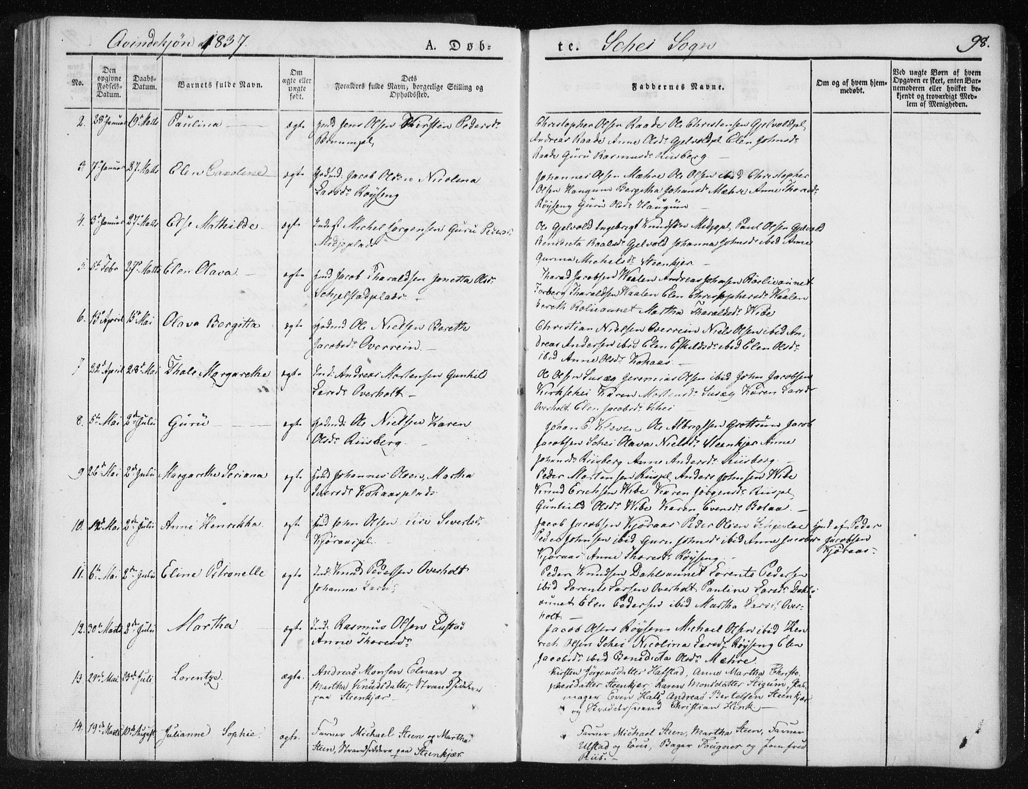 Ministerialprotokoller, klokkerbøker og fødselsregistre - Nord-Trøndelag, SAT/A-1458/735/L0339: Parish register (official) no. 735A06 /2, 1836-1848, p. 98