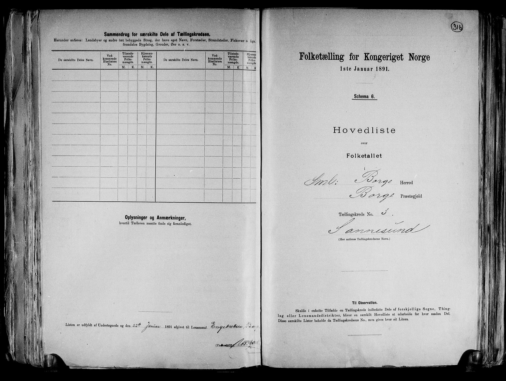 RA, 1891 census for 0113 Borge, 1891, p. 8