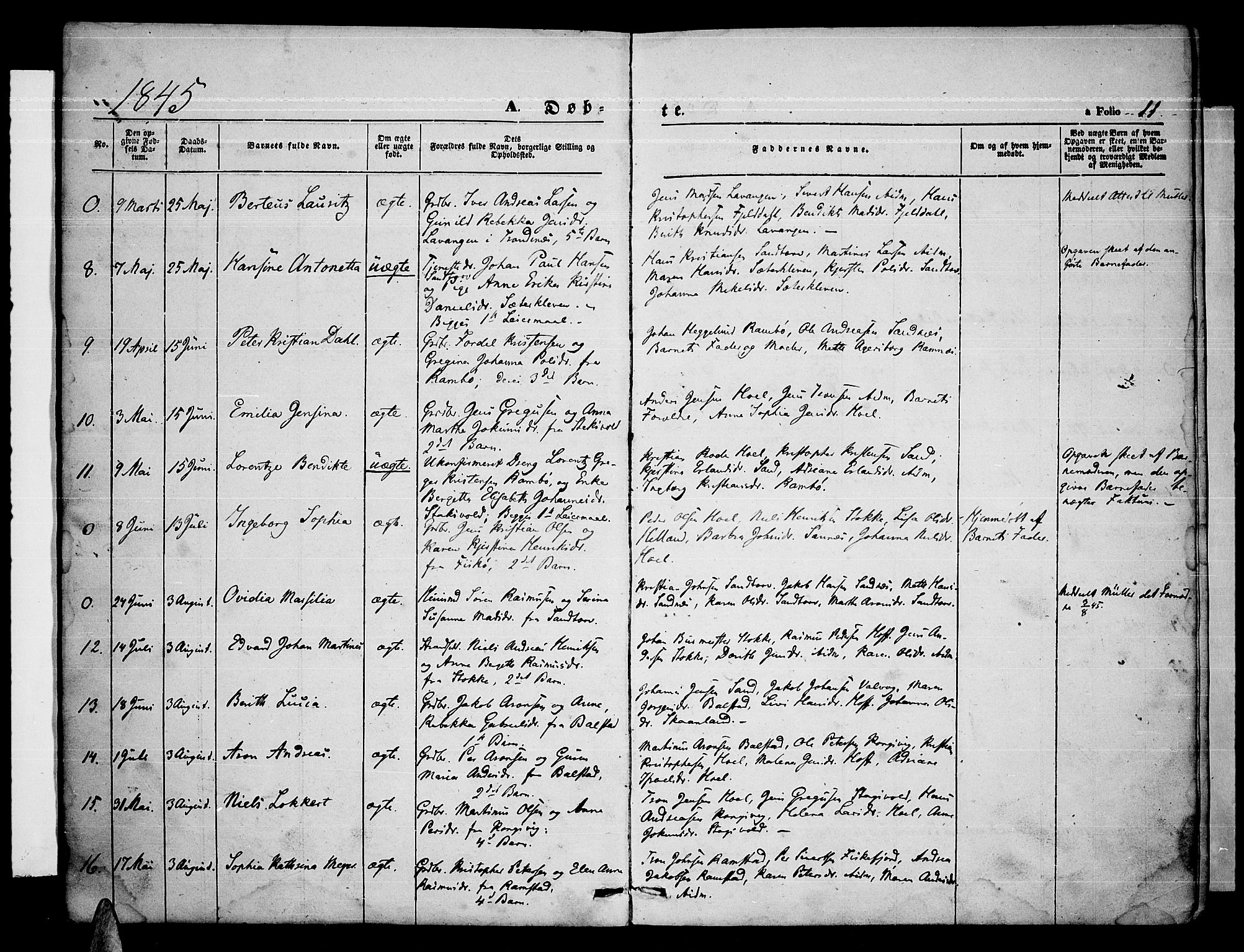 Ministerialprotokoller, klokkerbøker og fødselsregistre - Nordland, SAT/A-1459/865/L0929: Parish register (copy) no. 865C01, 1840-1866, p. 11