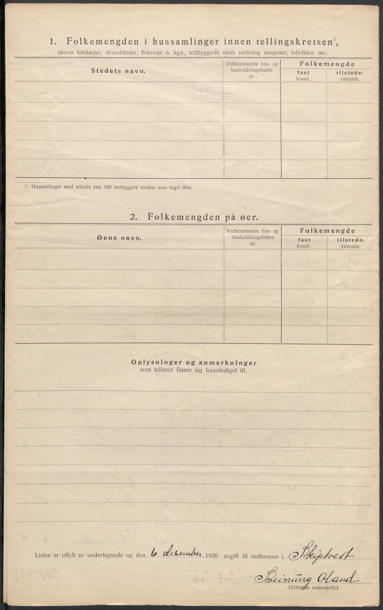 SAO, 1920 census for Skiptvet, 1920, p. 19