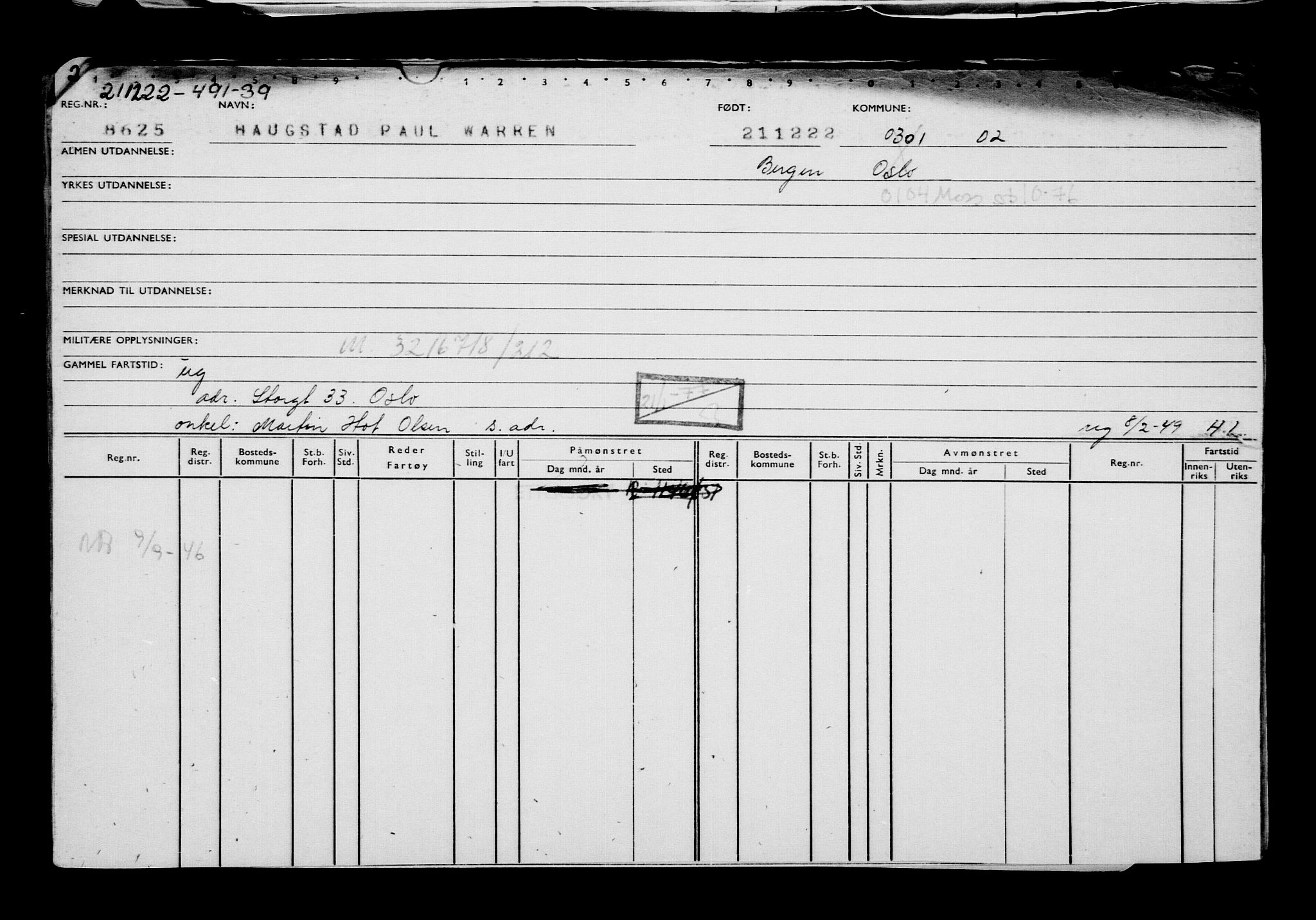 Direktoratet for sjømenn, AV/RA-S-3545/G/Gb/L0213: Hovedkort, 1922, p. 490