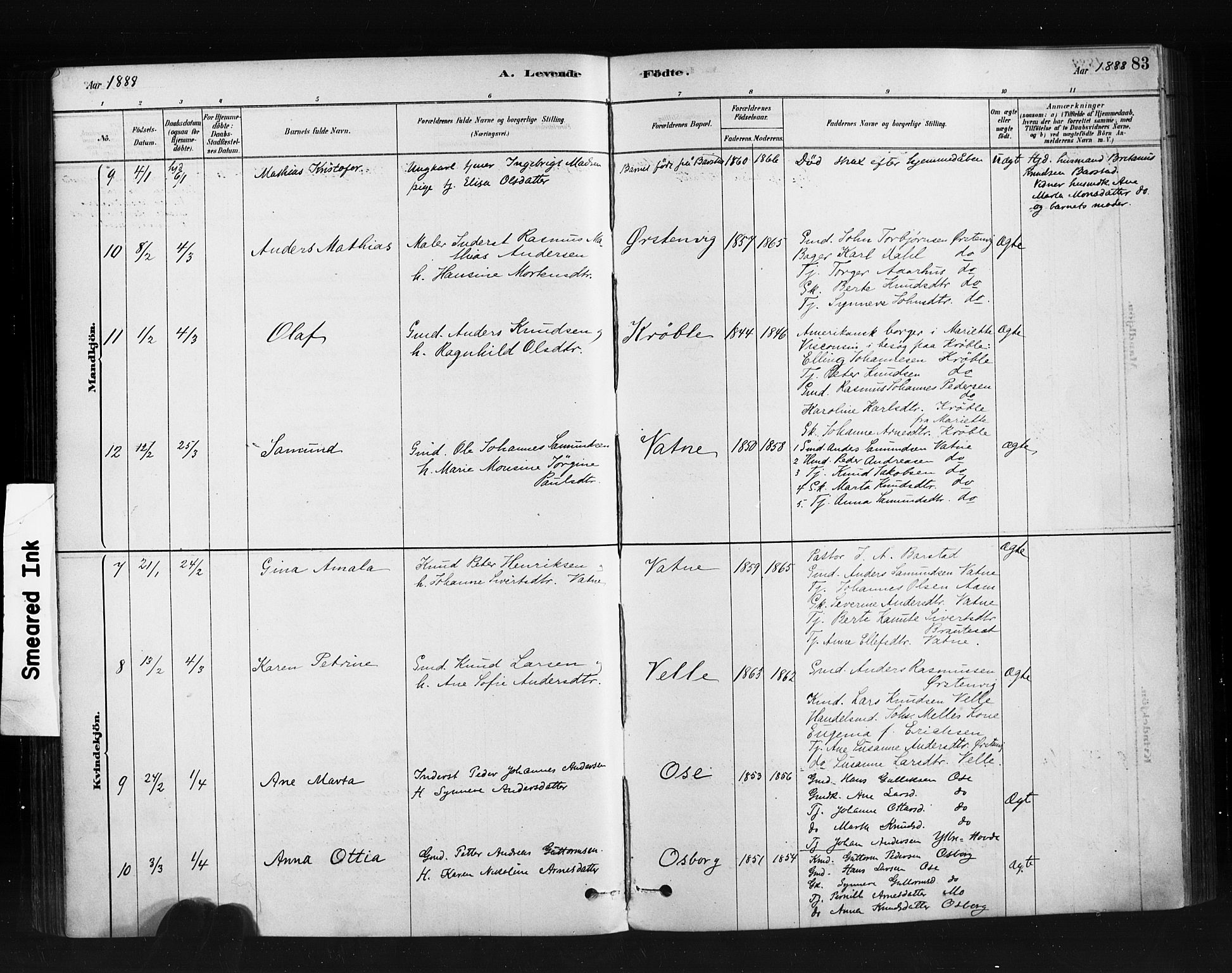 Ministerialprotokoller, klokkerbøker og fødselsregistre - Møre og Romsdal, AV/SAT-A-1454/513/L0176: Parish register (official) no. 513A03, 1877-1889, p. 83