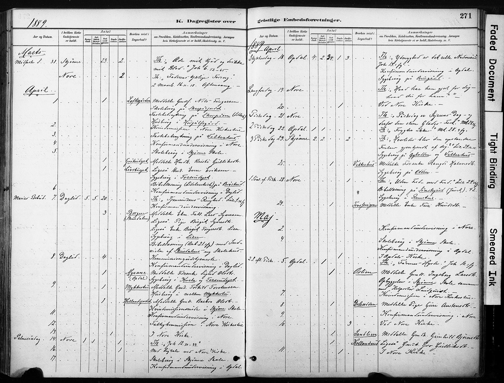 Nore kirkebøker, AV/SAKO-A-238/F/Fb/L0002: Parish register (official) no. II 2, 1886-1906, p. 271