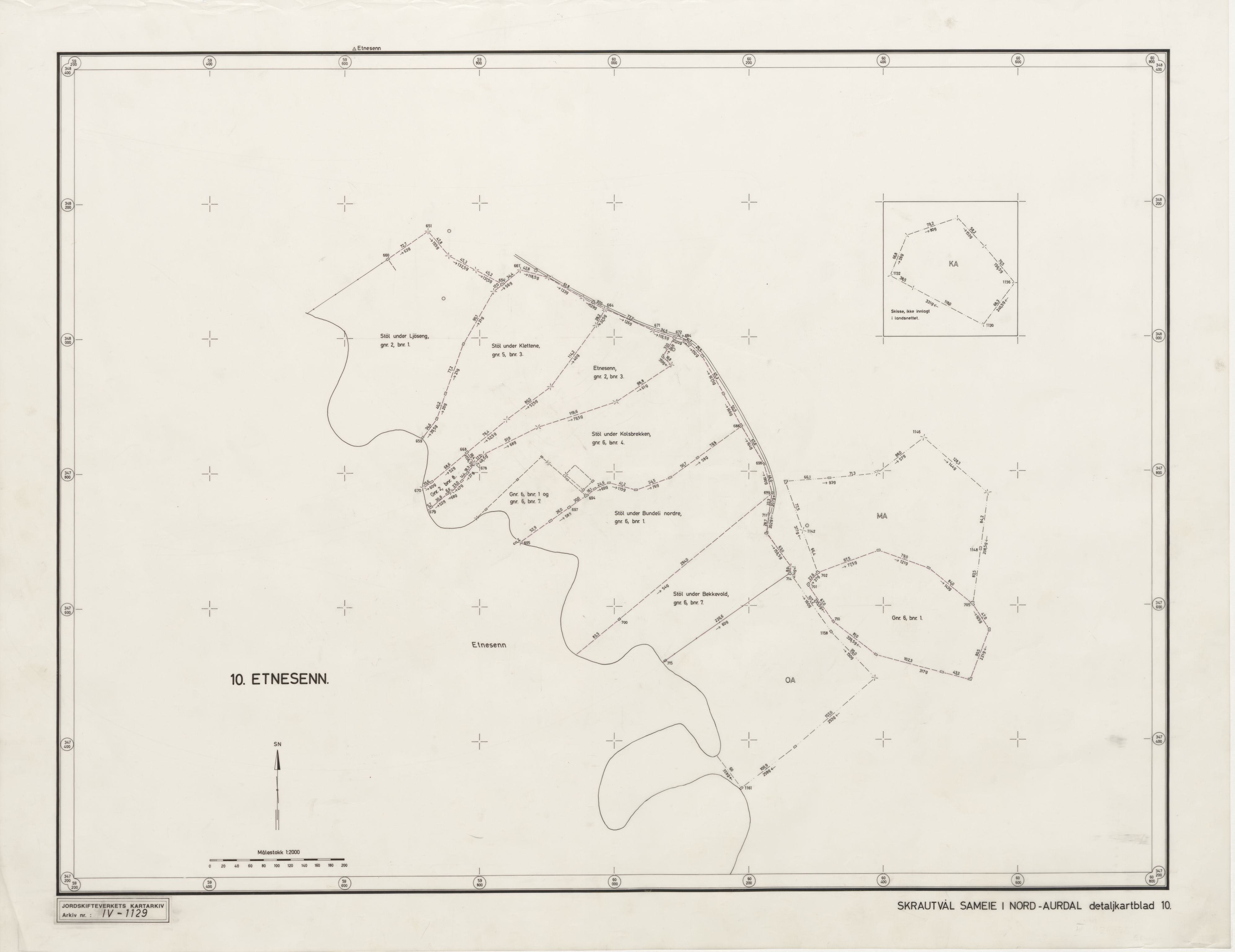 Jordskifteverkets kartarkiv, AV/RA-S-3929/T, 1859-1988, p. 1447