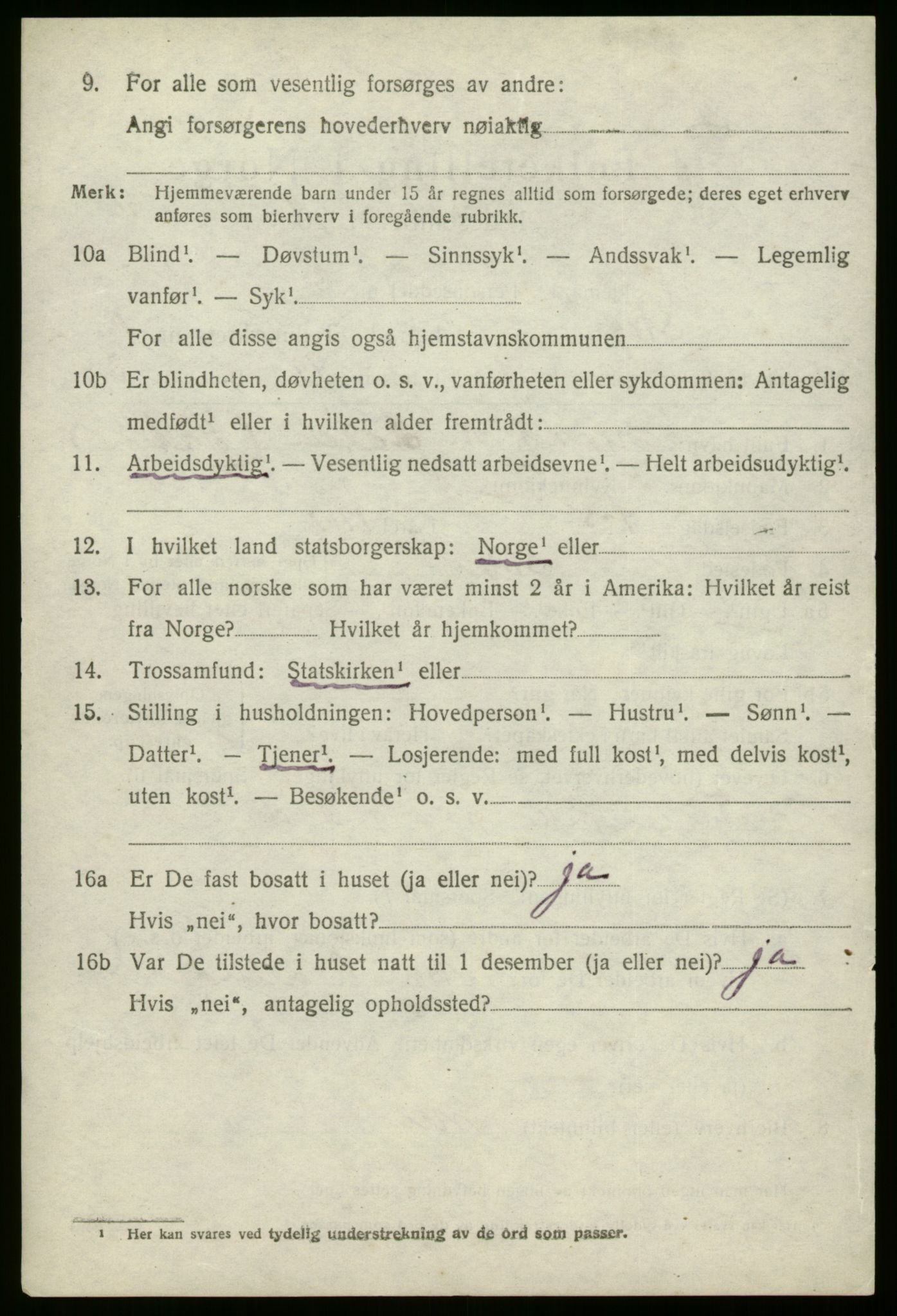 SAB, 1920 census for Stryn, 1920, p. 5205