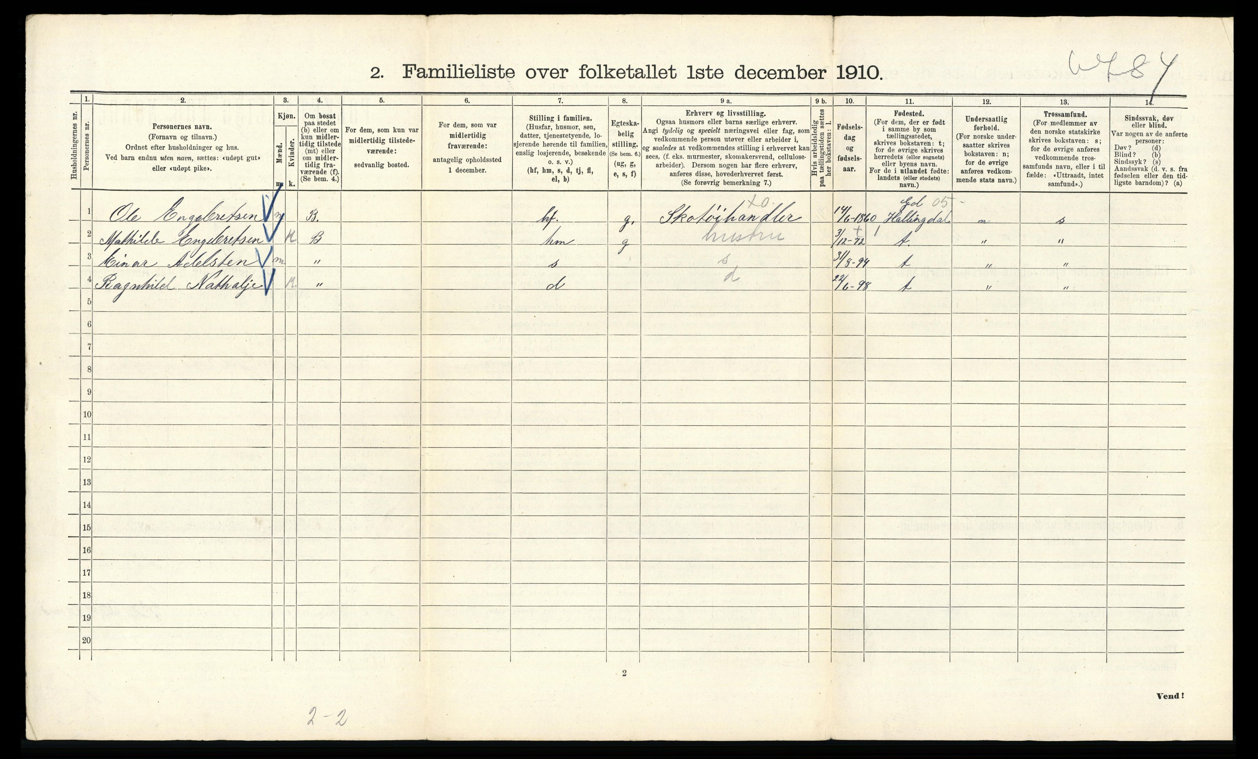 RA, 1910 census for Kristiania, 1910, p. 124026