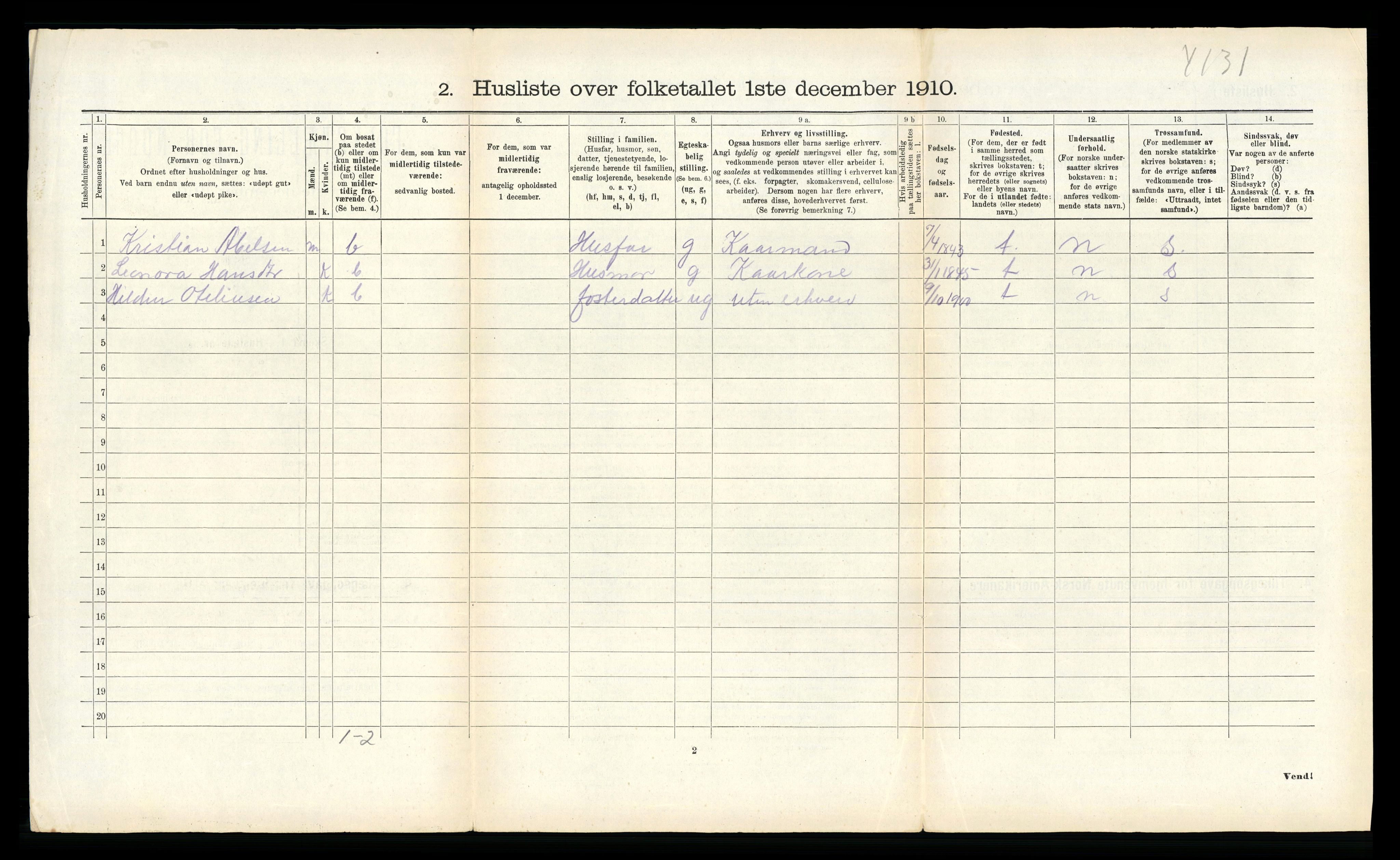 RA, 1910 census for Borge, 1910, p. 170