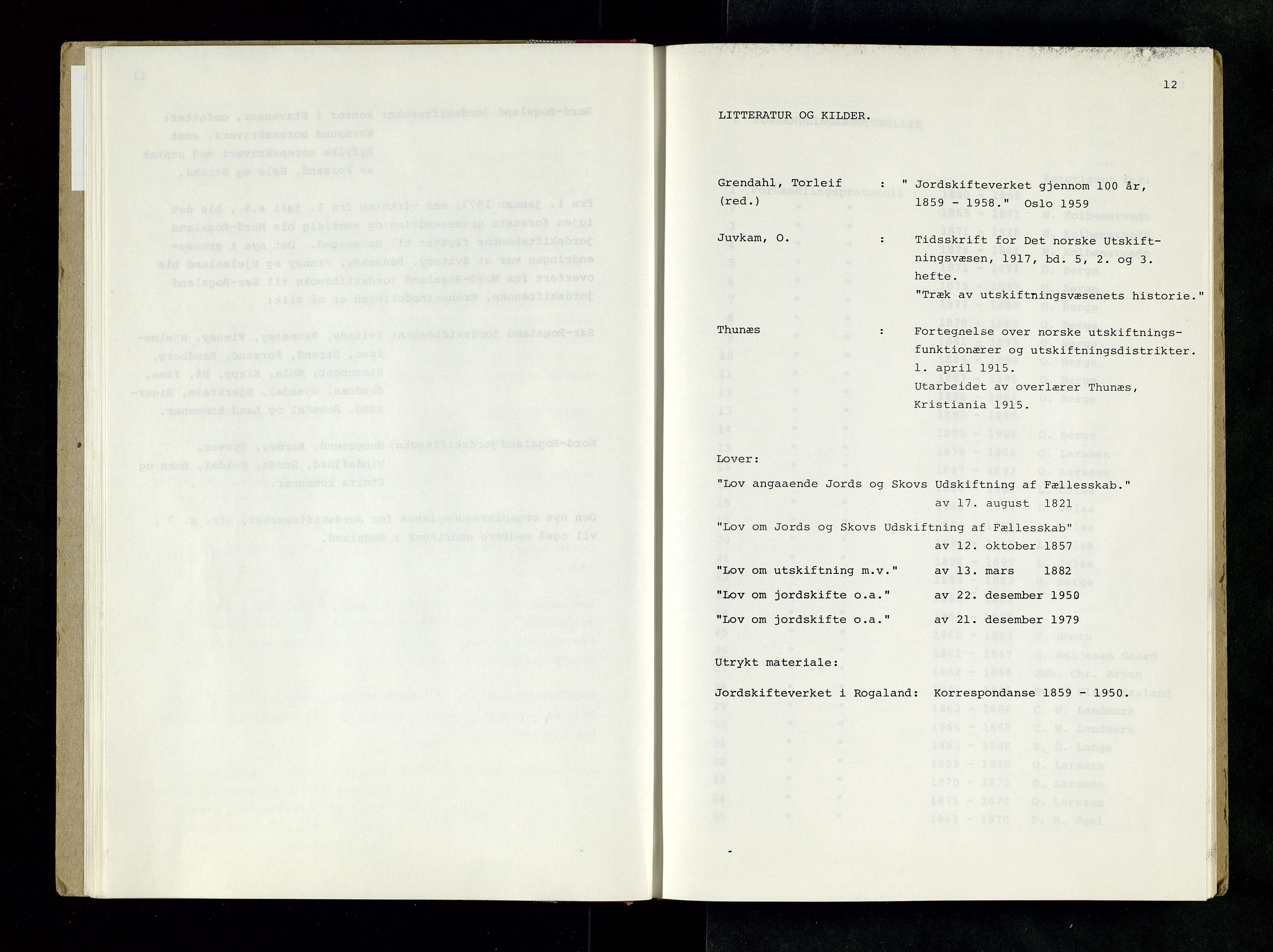 Rogaland jordskifterett, SAST/A-102426/Oaa/L0001: Katalog og register, 1859-1974, p. 12