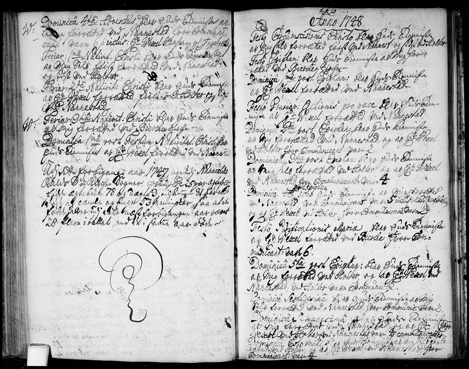 Nannestad prestekontor Kirkebøker, AV/SAO-A-10414a/F/Fa/L0004: Parish register (official) no. I 4, 1716-1753