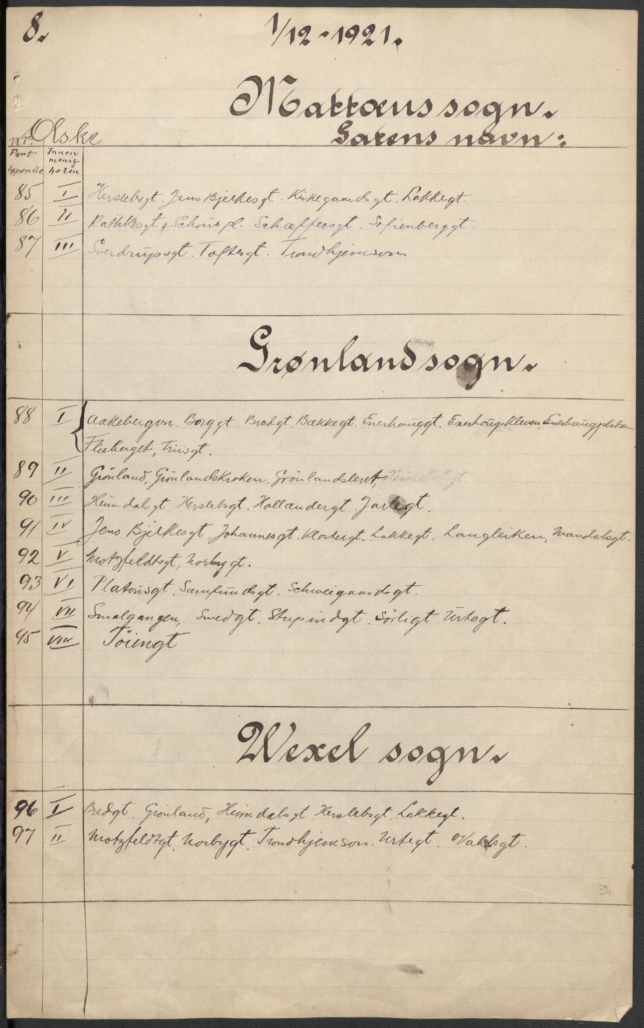 SAO, 1920 census for Kristiania, 1920, p. 9