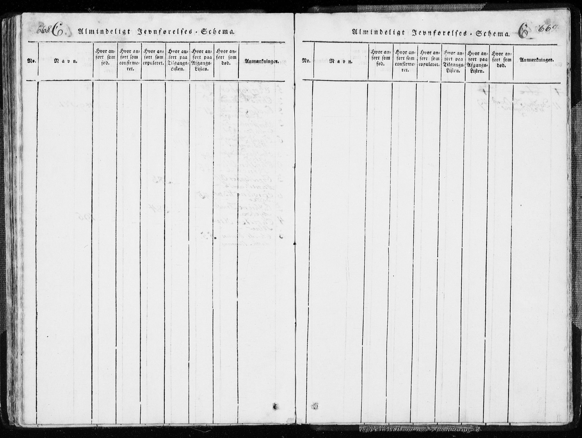 Ministerialprotokoller, klokkerbøker og fødselsregistre - Møre og Romsdal, AV/SAT-A-1454/544/L0571: Parish register (official) no. 544A04, 1818-1853, p. 668-669