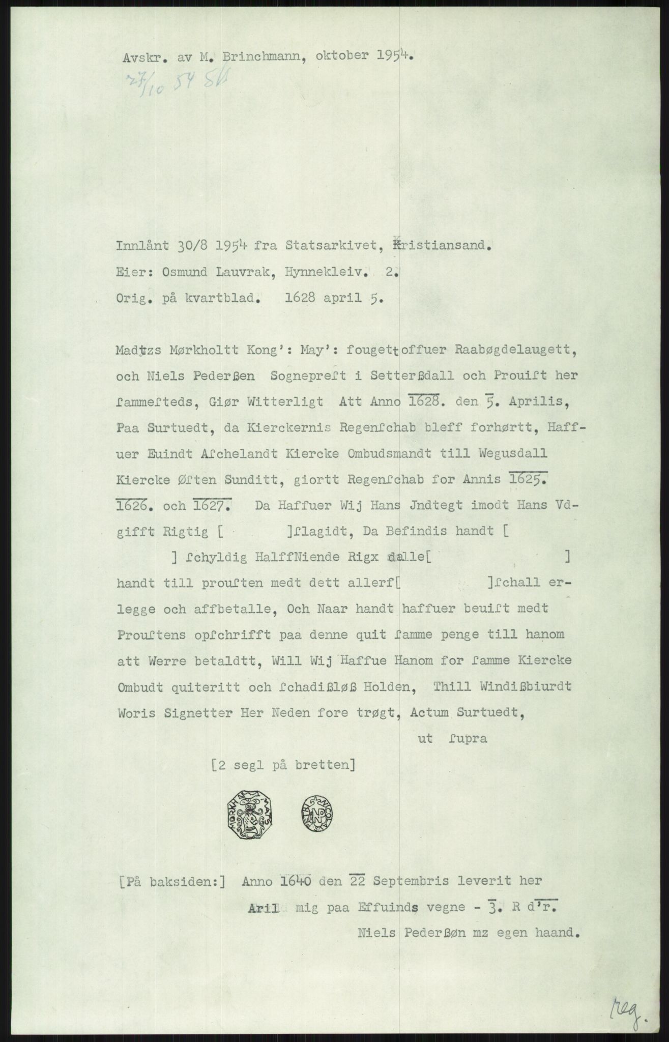 Samlinger til kildeutgivelse, Diplomavskriftsamlingen, AV/RA-EA-4053/H/Ha, p. 3089