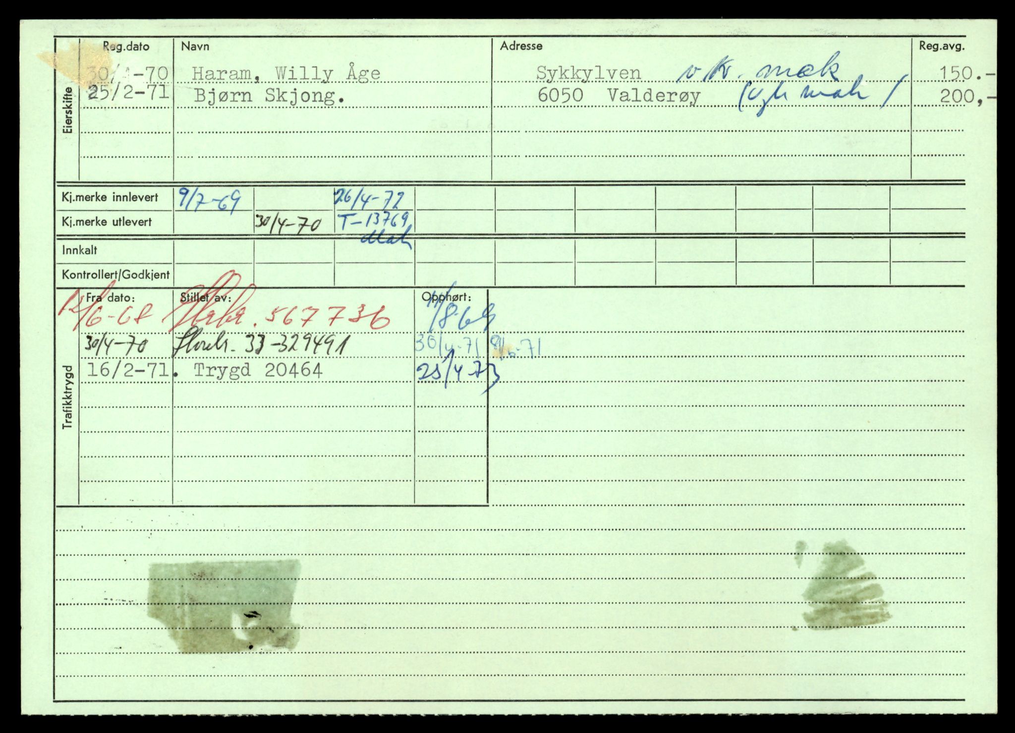 Møre og Romsdal vegkontor - Ålesund trafikkstasjon, AV/SAT-A-4099/F/Fe/L0041: Registreringskort for kjøretøy T 13710 - T 13905, 1927-1998, p. 1014