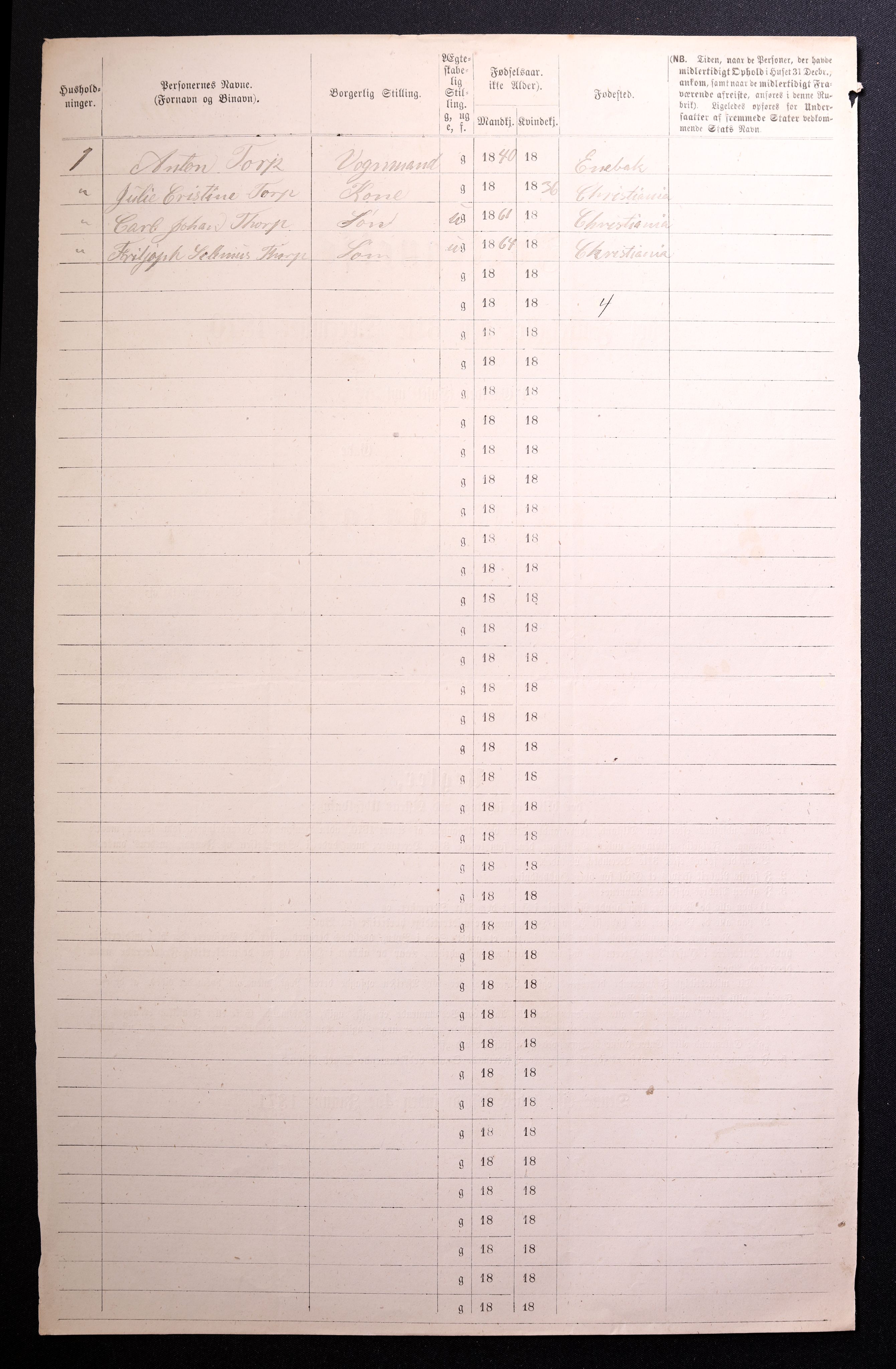 RA, 1870 census for 0301 Kristiania, 1870, p. 1374